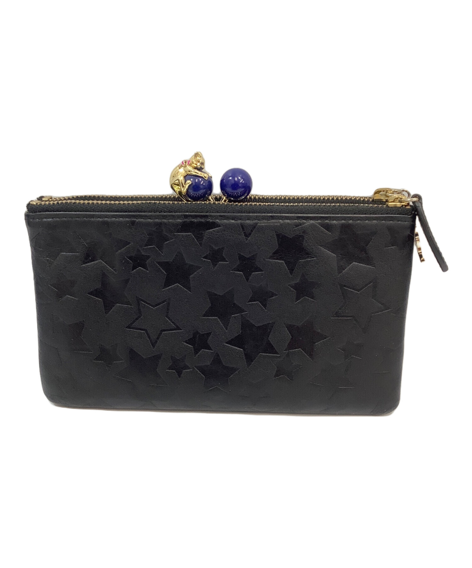 中古・古着通販】ANNA SUI (アナスイ) チェーンウォレット ブラック 