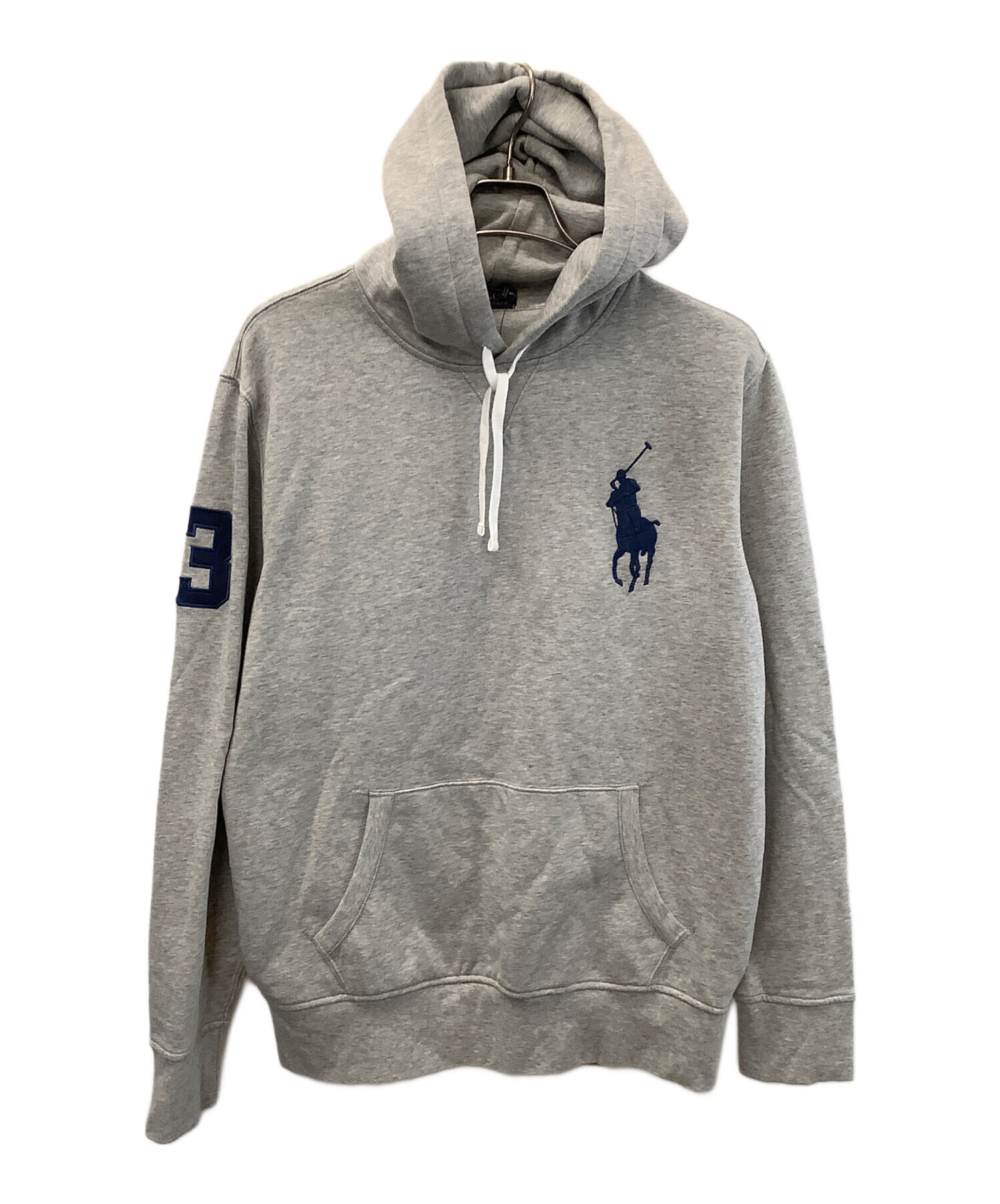 90s ポロラルフローレン ジップパーカー サーマル フード グレー 古着 中古・古着通販】POLO RALPH LAUREN (ポロ・ラルフローレン) ジップ