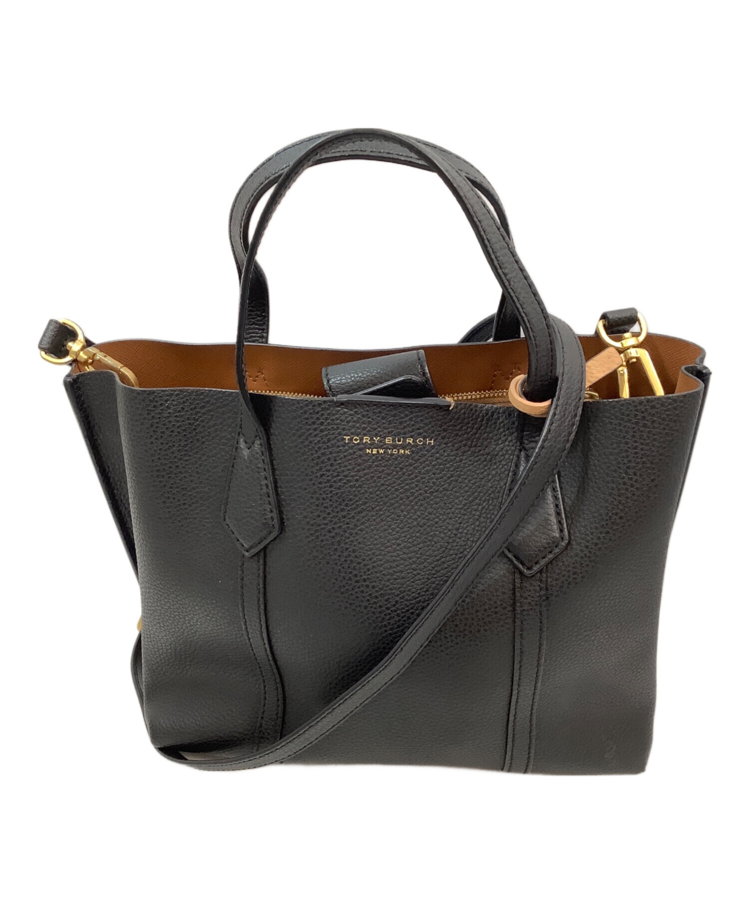 中古・古着通販】TORY BURCH (トリーバーチ) ハンドバッグ ブラック 