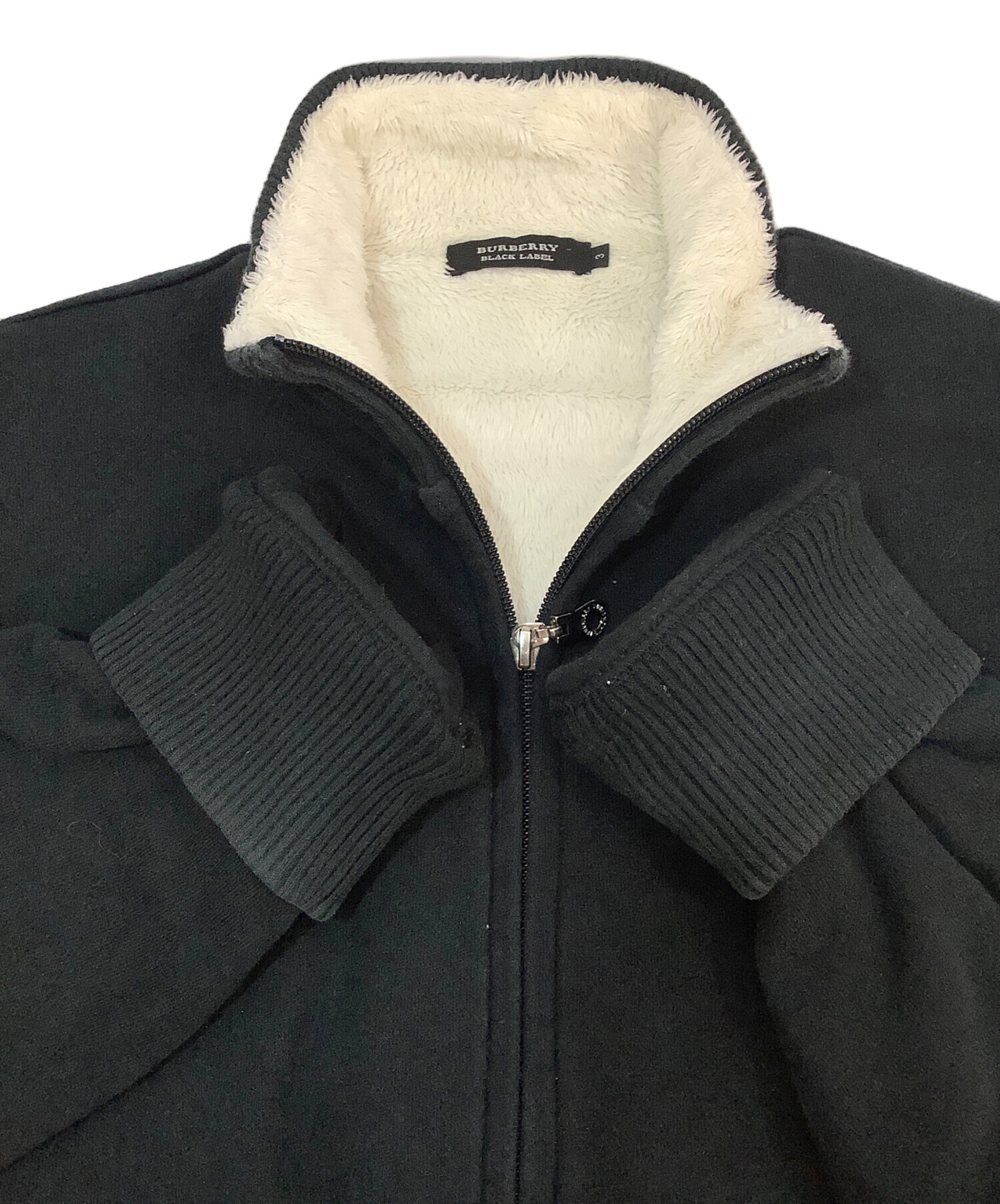 burberry BLACK LABEL ボア付きジャケット 中古・古着通販】BURBERRY BLACK LABEL (バーバリーブラックレーベル