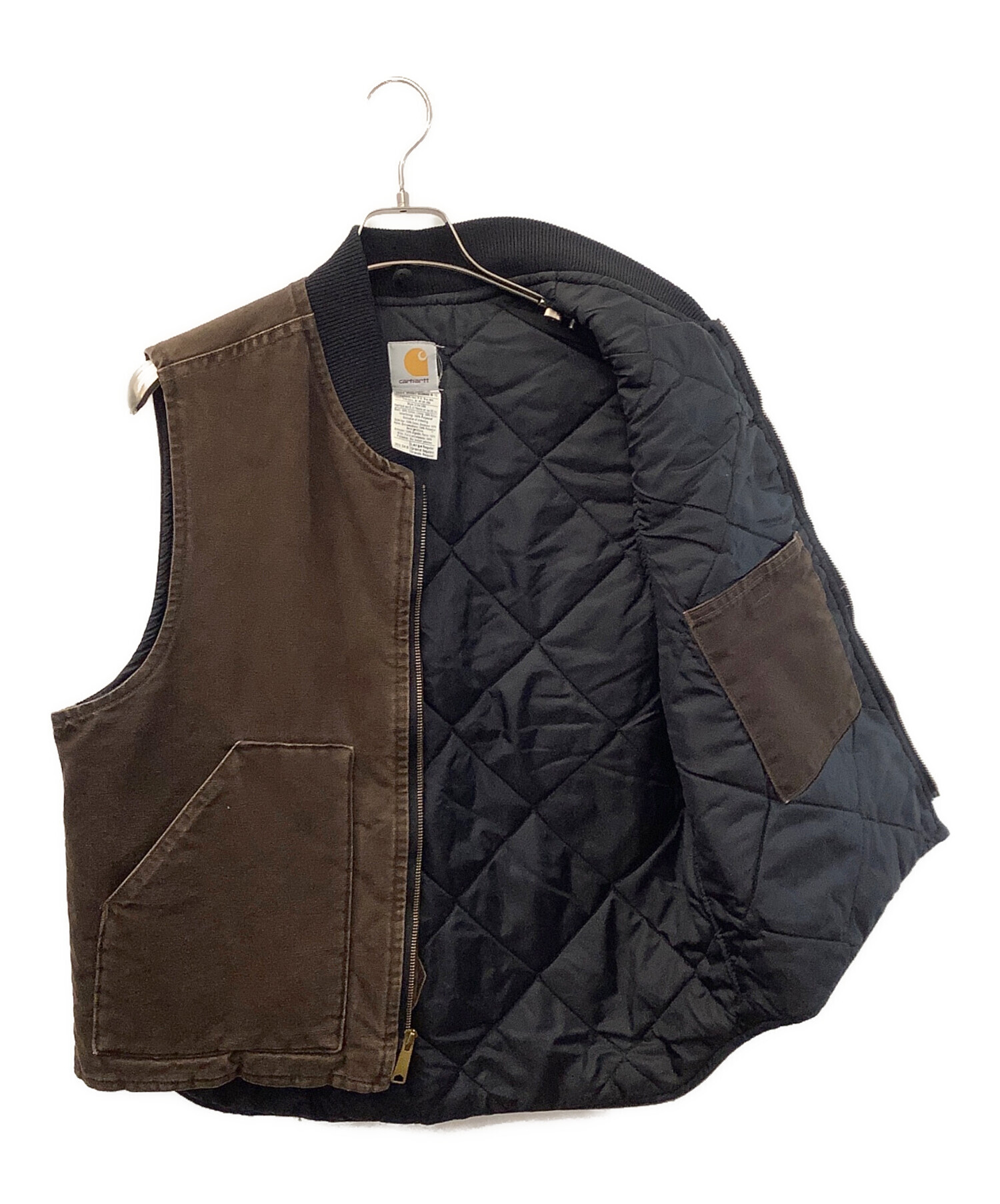 中古・古着通販】CarHartt (カーハート) ダックベスト ブラウン サイズ