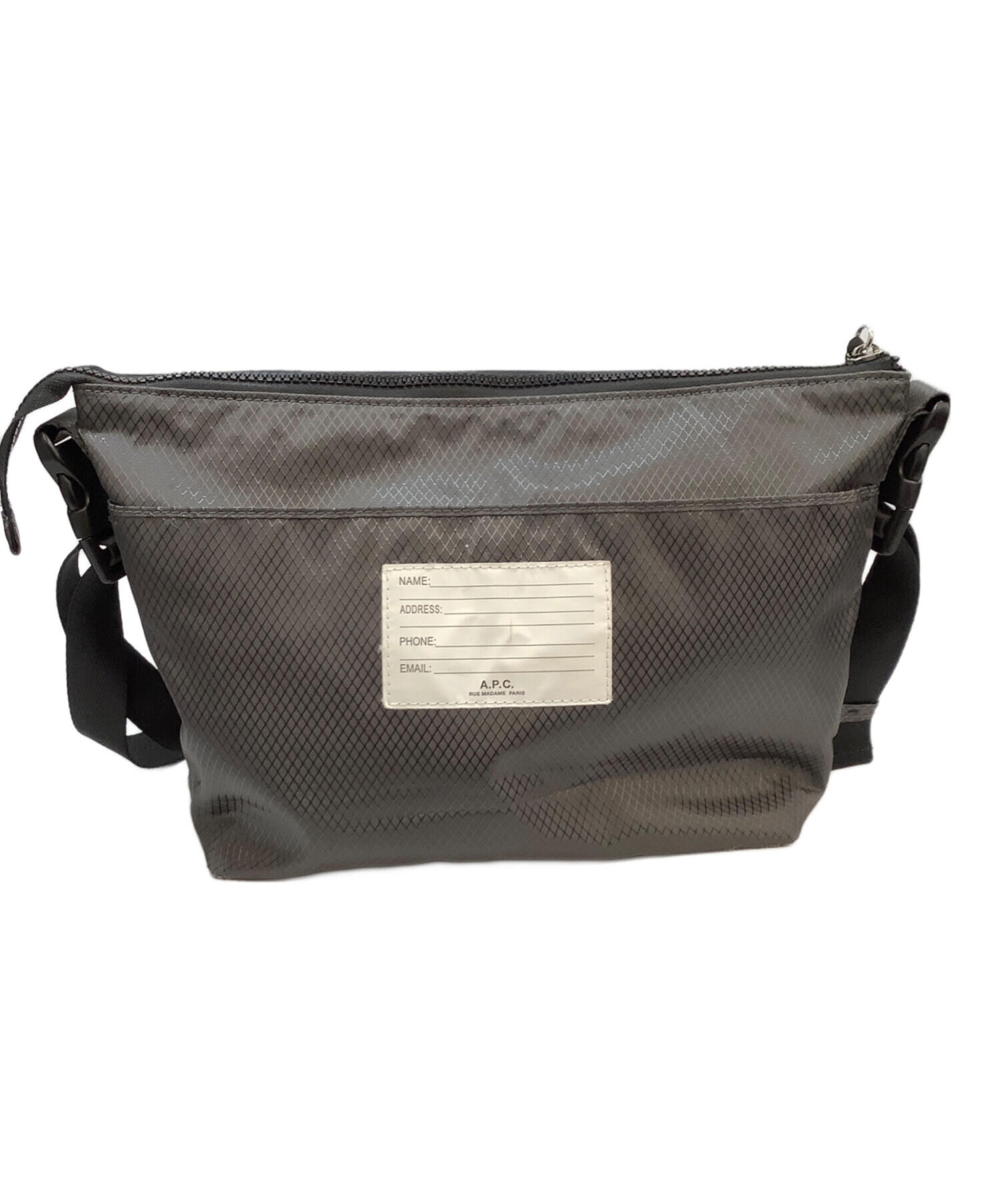 A.P.C. アーペーセー ショルダーバッグ  グレー 【古着】【中古】【送料無料】 中古・古着通販】A.P.C. (アーペーセー) ショルダーバッグ グレー