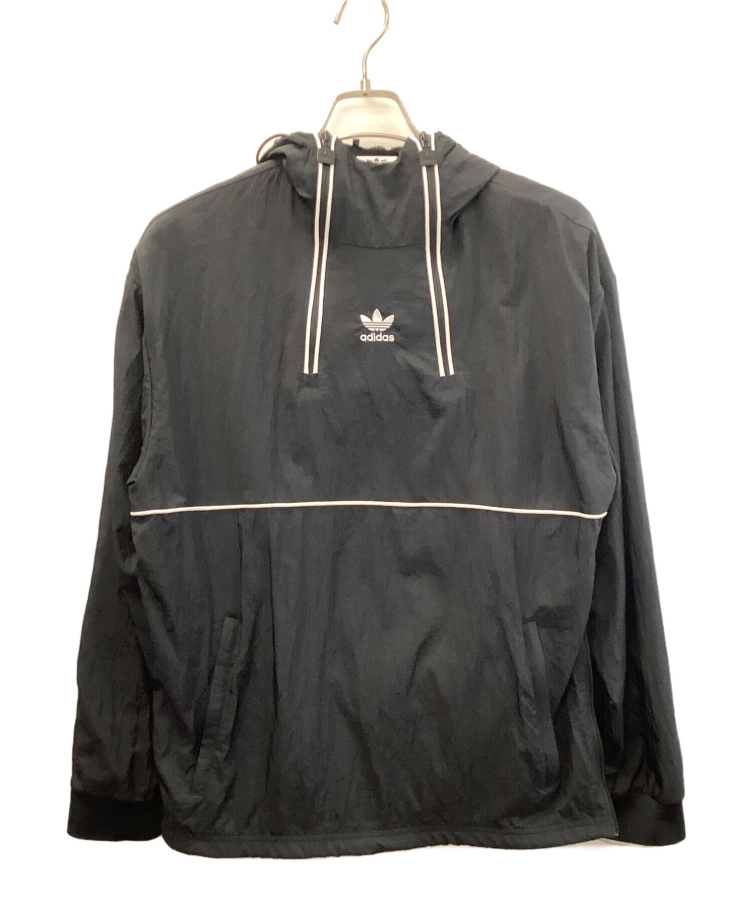 中古・古着通販】adidas (アディダス) アノラックパーカー ブラック
