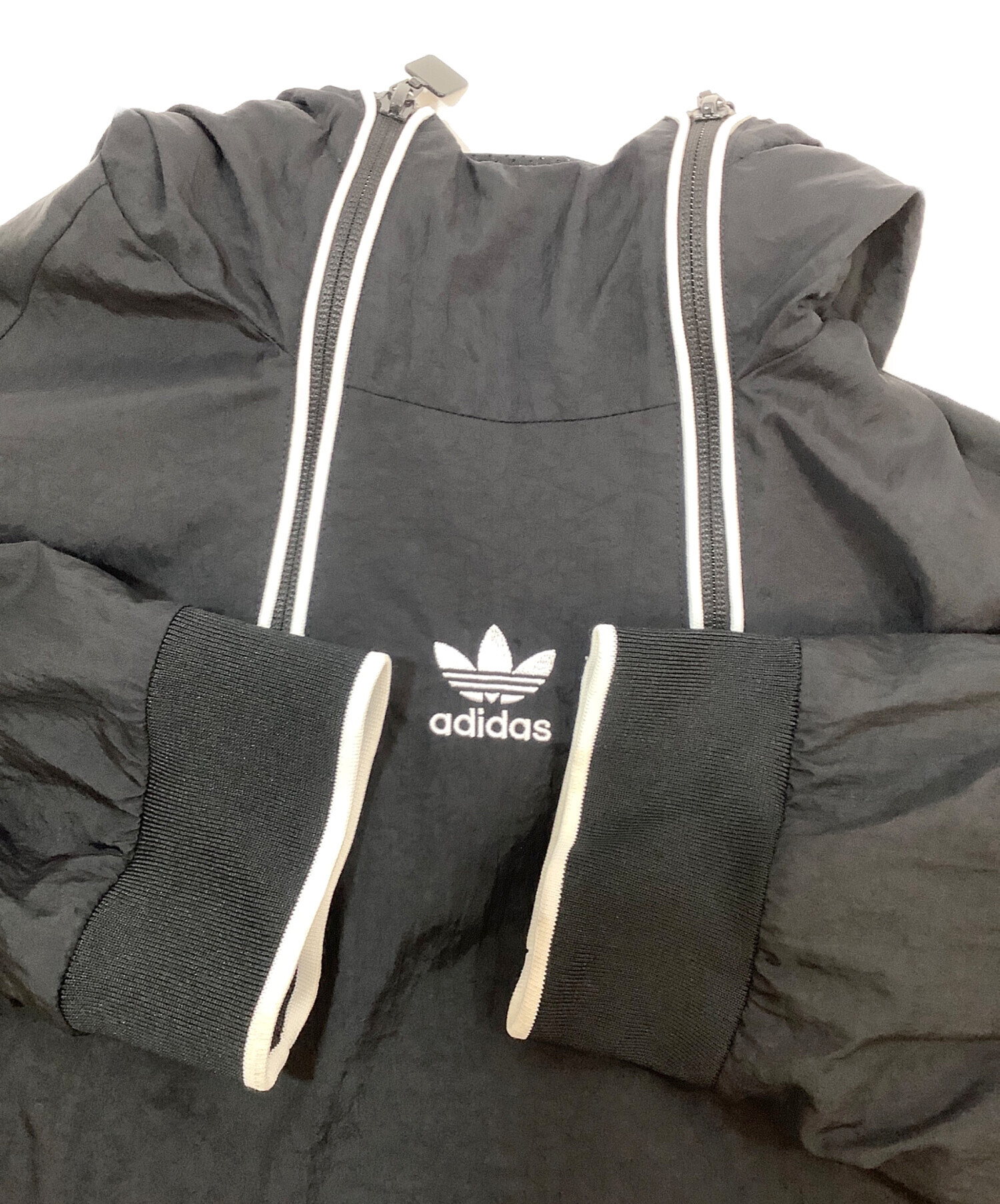 中古・古着通販】adidas (アディダス) アノラックパーカー ブラック