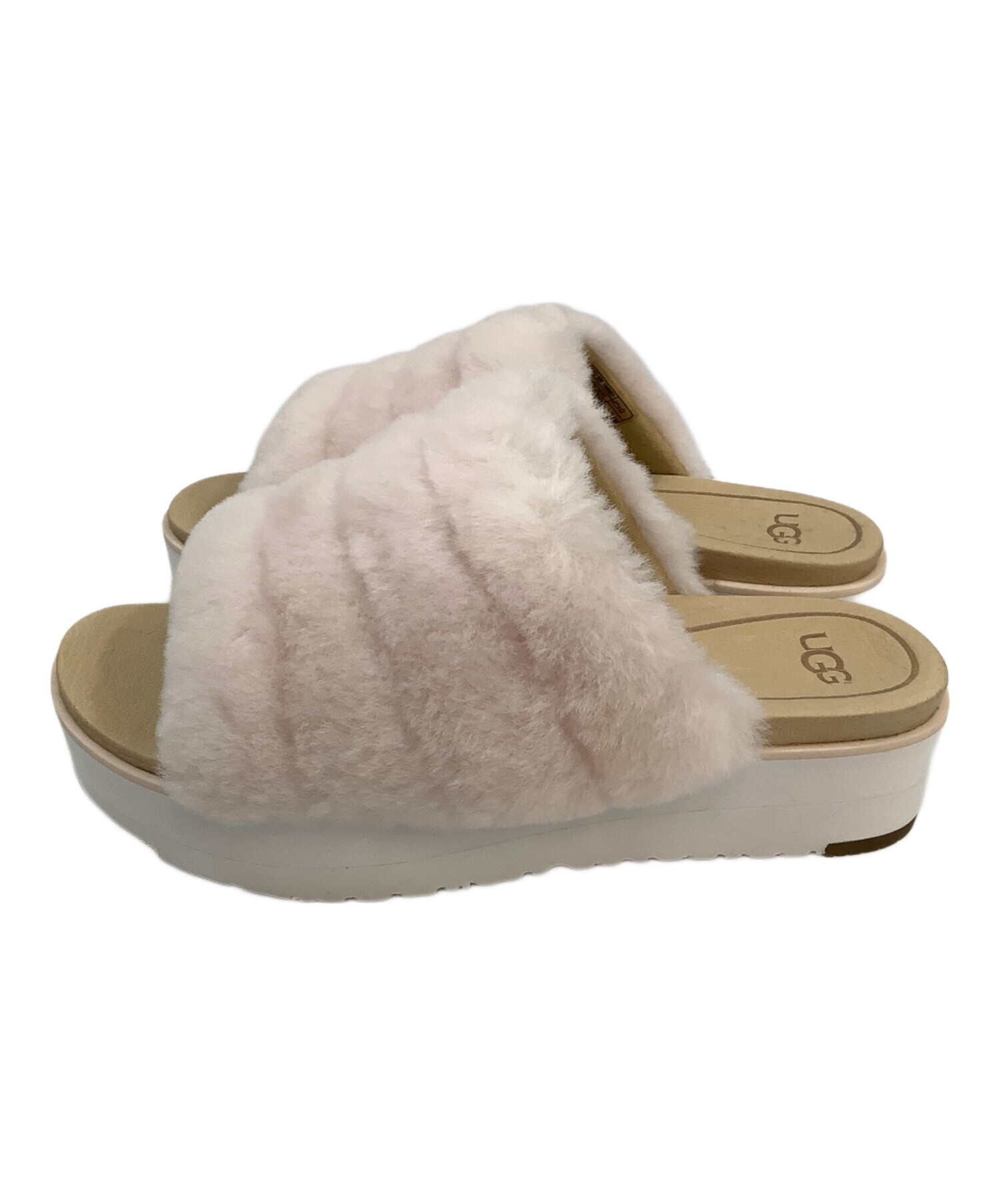 中古・古着通販】UGG (アグ) ムートンサンダル ピンク サイズ:23.5cm