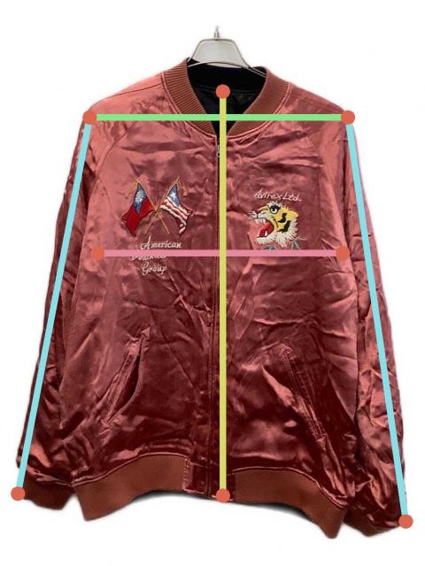 中古・古着通販】AVIREX (アヴィレックス) スカジャン ブラック×ピンク