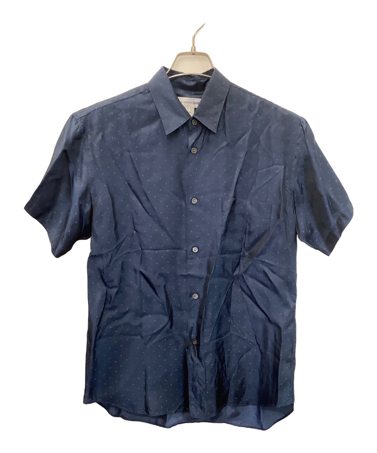 COMME des GARÇONS SHIRT 半袖シャツ ネイビー 中古・古着通販】COMME des GARCONS SHIRT (コムデギャルソンシャツ