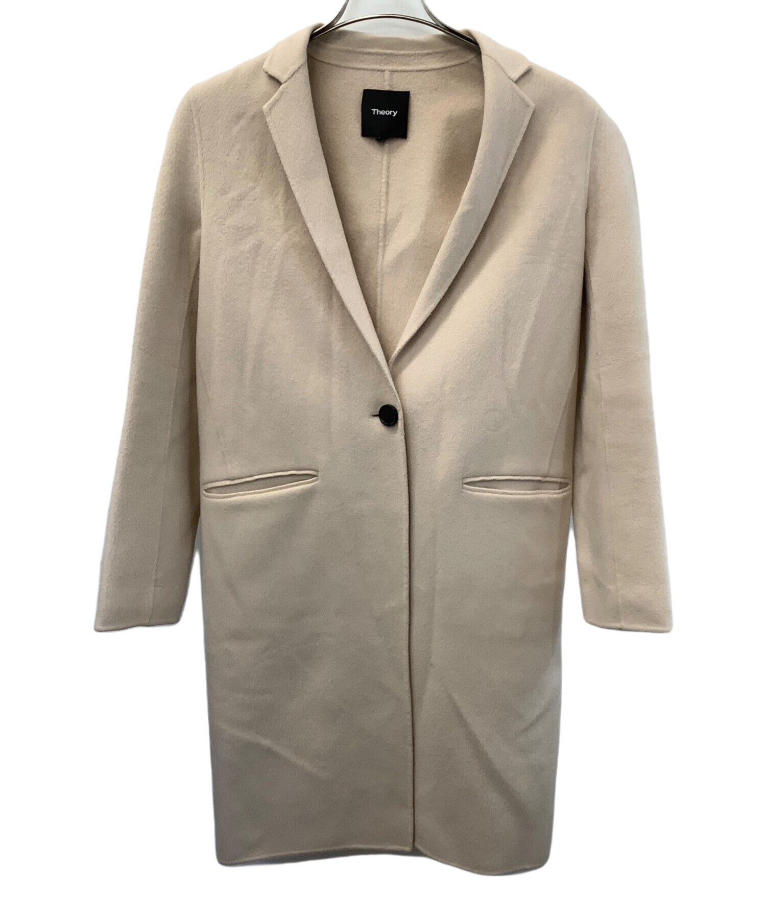 中古・古着通販】theory (セオリー) カシミヤ混ウールコート ピンク 
