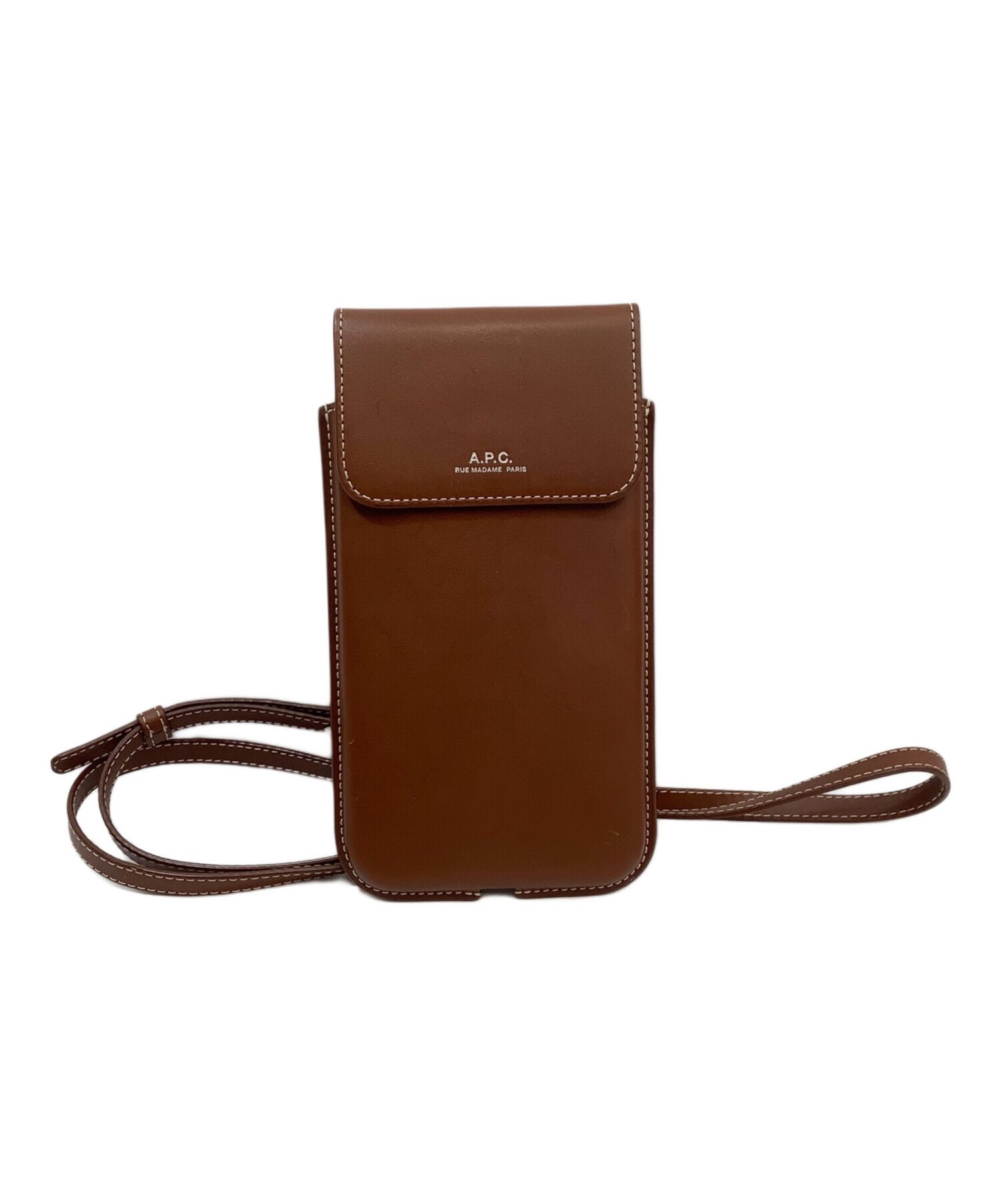 中古・古着通販】A.P.C. (アーペーセー) ショルダーバッグ ブラウン 