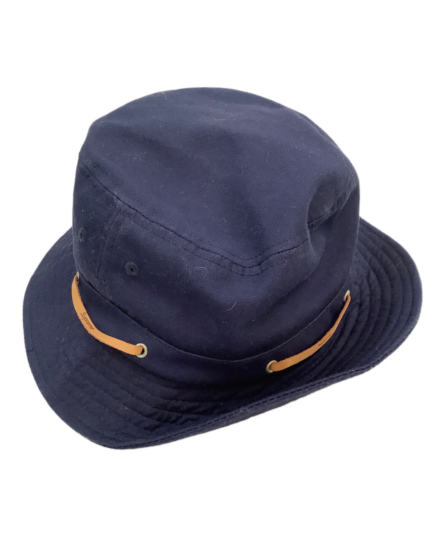 正規品　Supreme シュプリーム　バケットハット　帽子 ネイビー　レザー 中古・古着通販】SUPREME (シュプリーム) バケットハット ブラウン