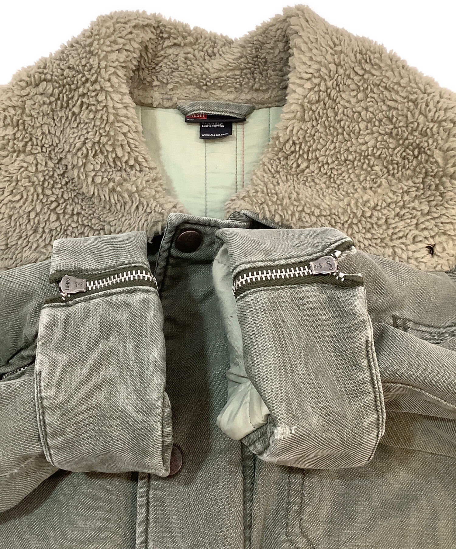 中古・古着通販】DIESEL (ディーゼル) ボアランチコート グレー サイズ