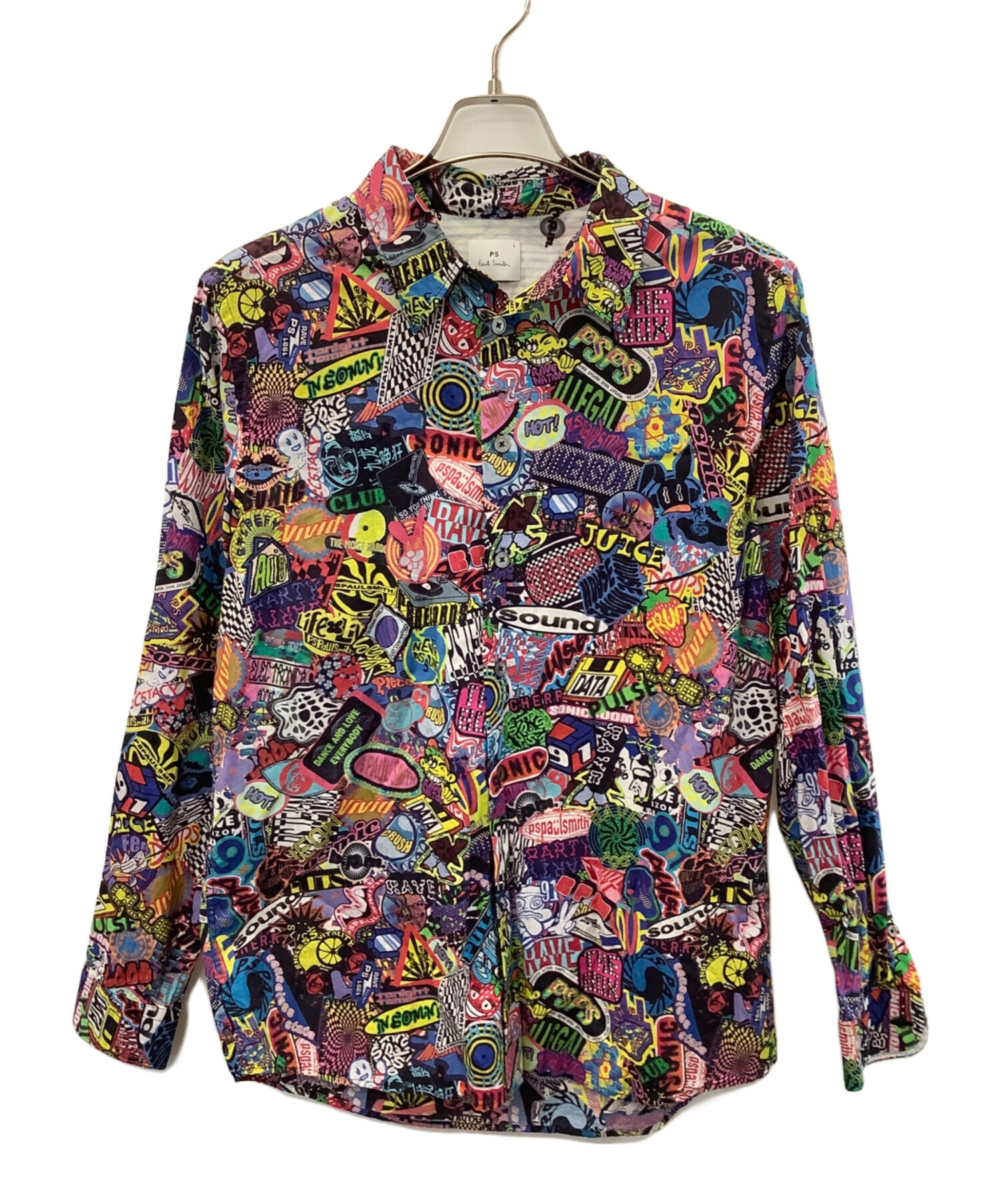 【PS Paul Smith】ポールスミス落書きアート長袖シャツXLサイズ貴重品 中古・古着通販】PS Paul Smith (PSポールスミス) 長袖シャツ マルチ