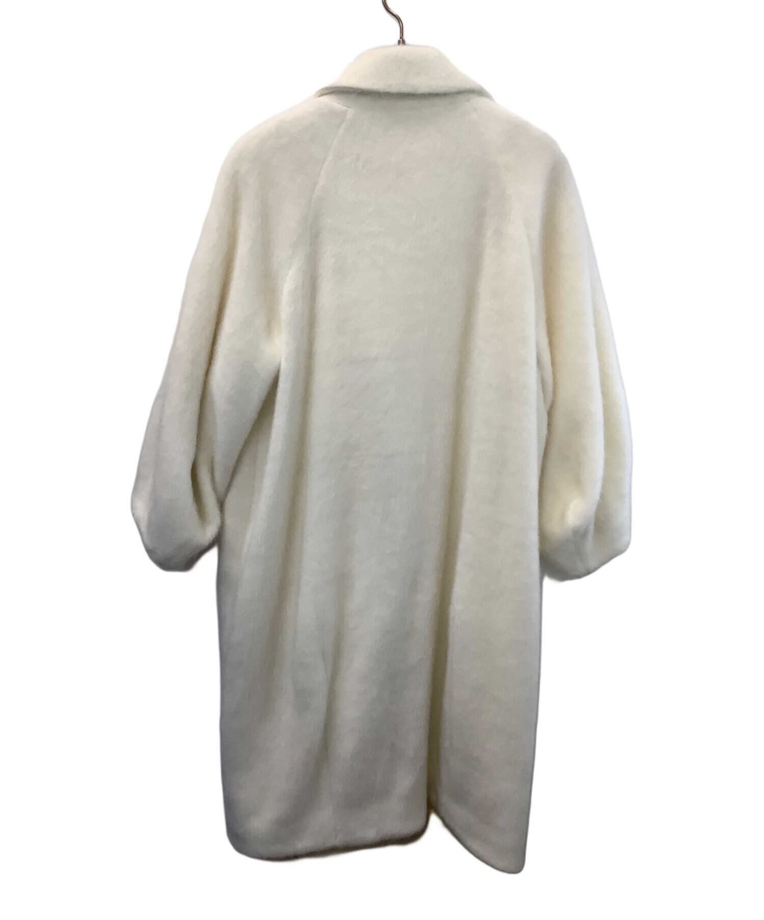 中古・古着通販】Snidel (スナイデル) シャギーロングコート ホワイト