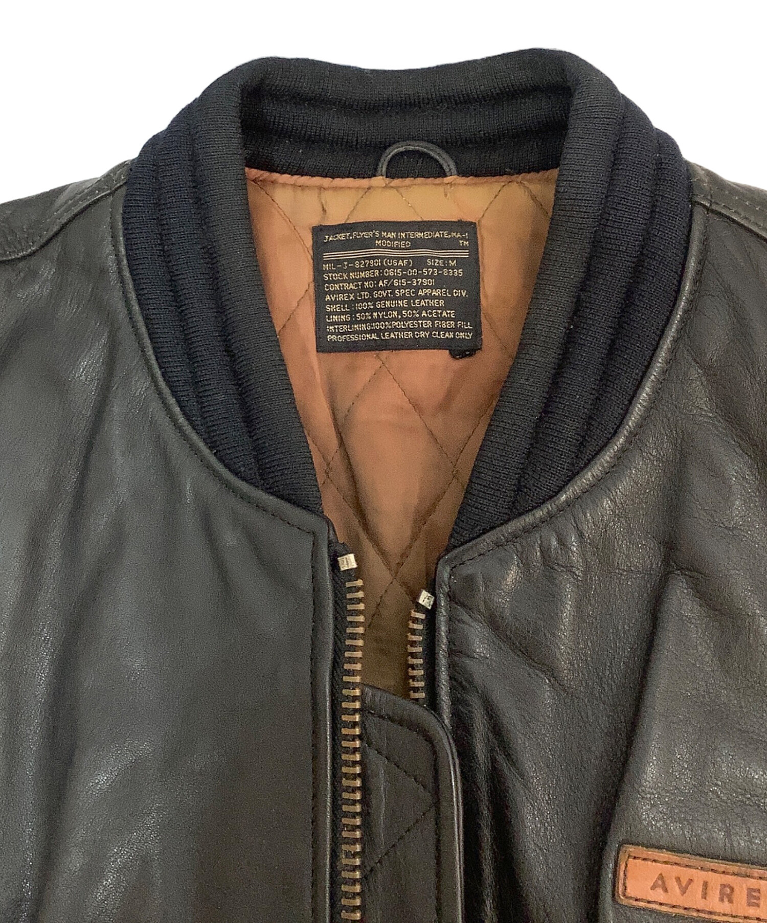 中古・古着通販】AVIREX (アヴィレックス) レザーMA-1ジャケット