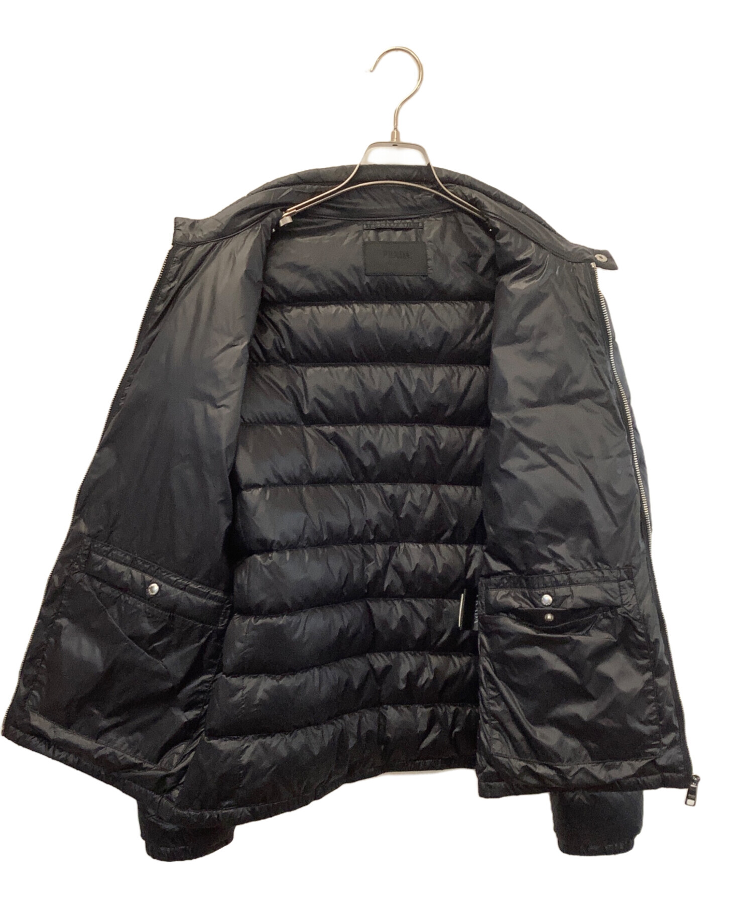 中古・古着通販】PRADA (プラダ) ダウンジャケット ブラック サイズ:52