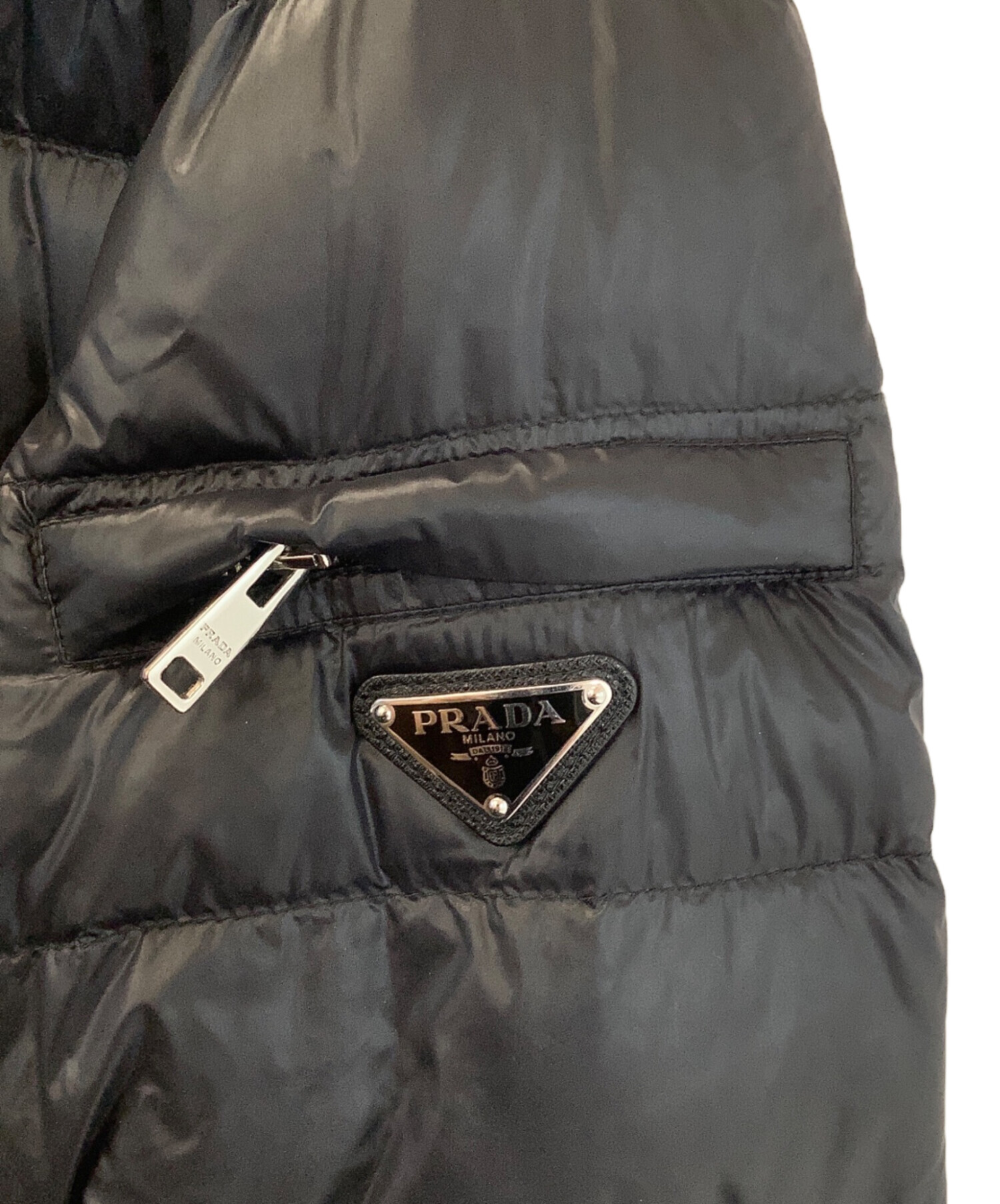 中古・古着通販】PRADA (プラダ) ダウンジャケット ブラック サイズ:52