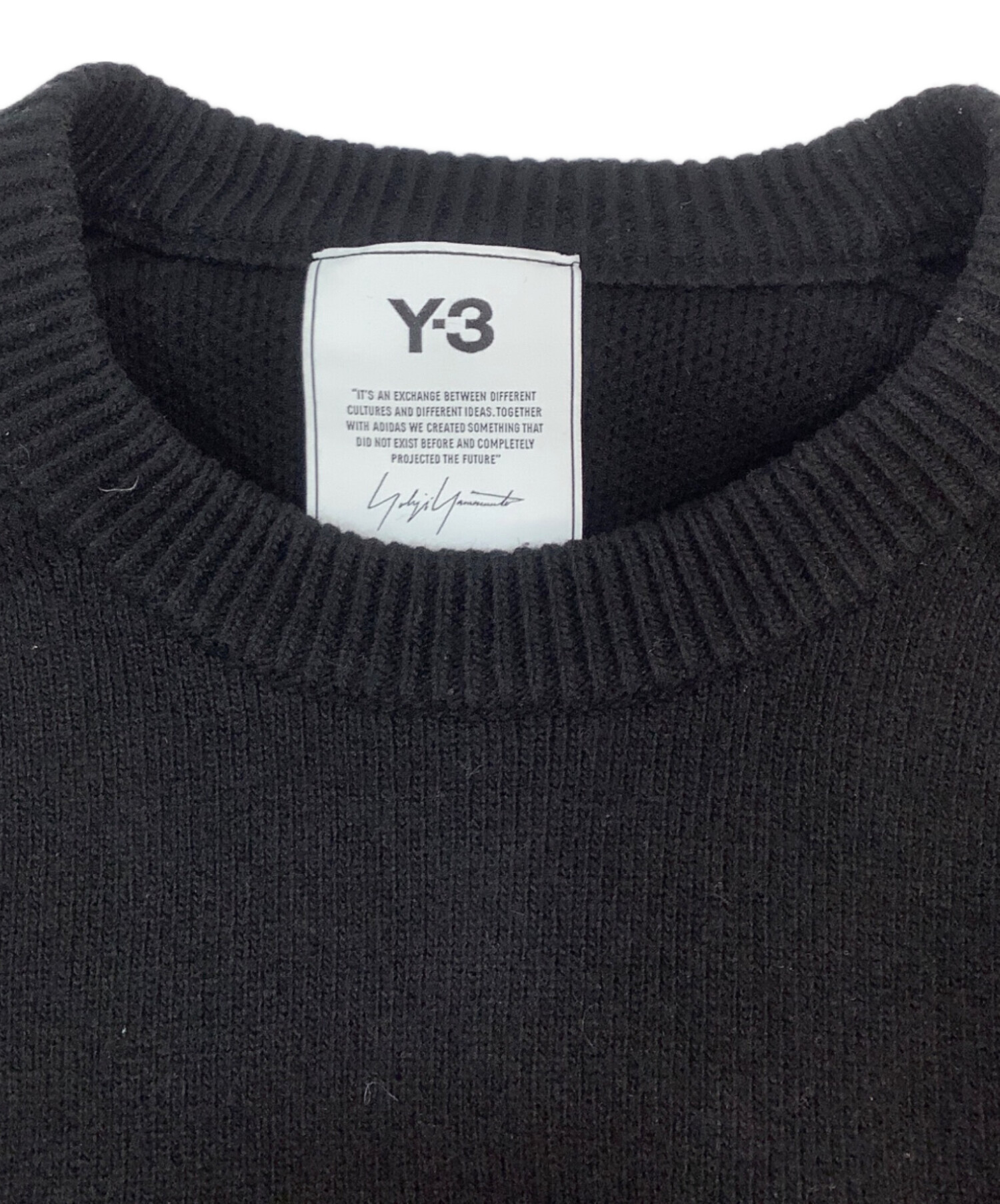 中古・古着通販】Y-3 (ワイスリー) 厚手ニット ブラック サイズ:S 