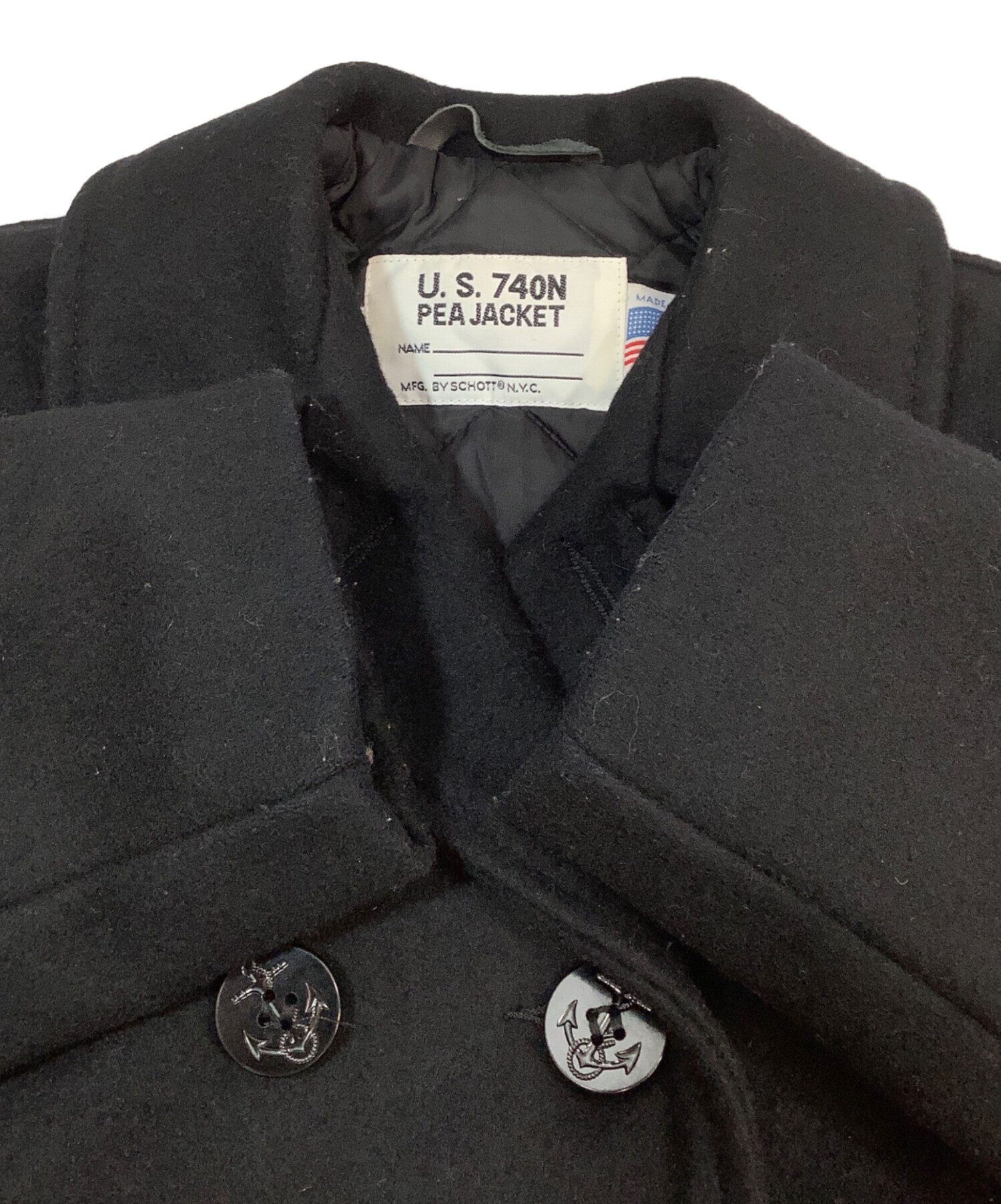 中古・古着通販】Schott (ショット) ジャケット ブラック サイズ:16
