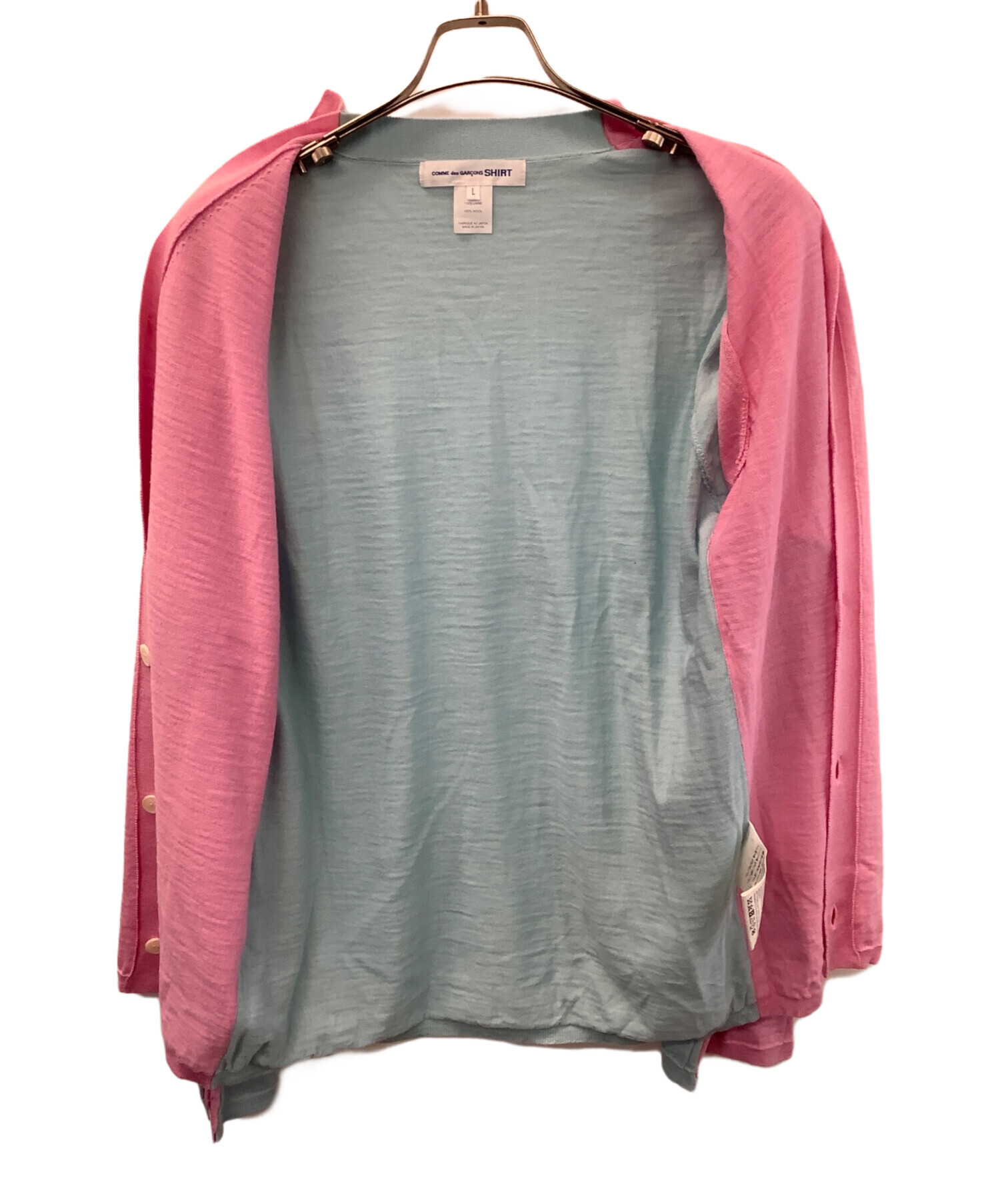 【美品】COMME de GARCONS SHIRT◆長袖カーディガン コムデギャルソン シャツ フォーエバー カーディガン グレー