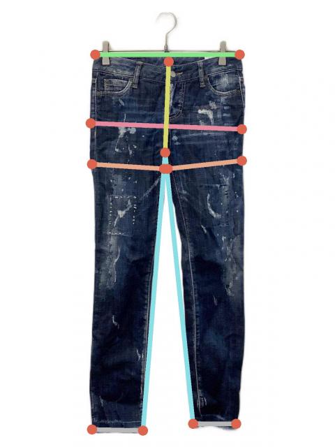 中古・古着通販】DSQUARED2 (ディースクエアード) デニムパンツ ブルー