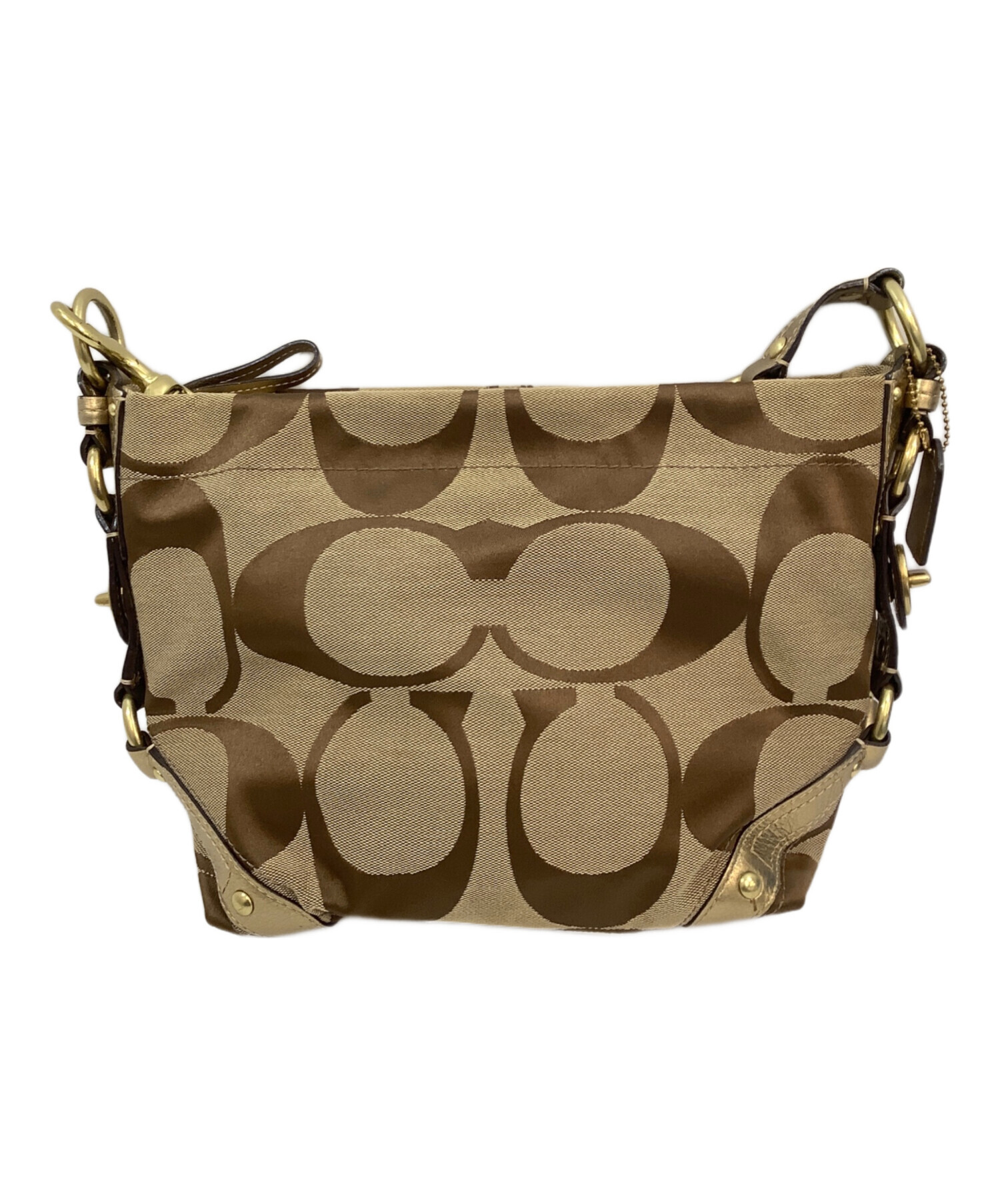 中古・古着通販】COACH (コーチ) ハンドバッグ ベージュ｜ブランド