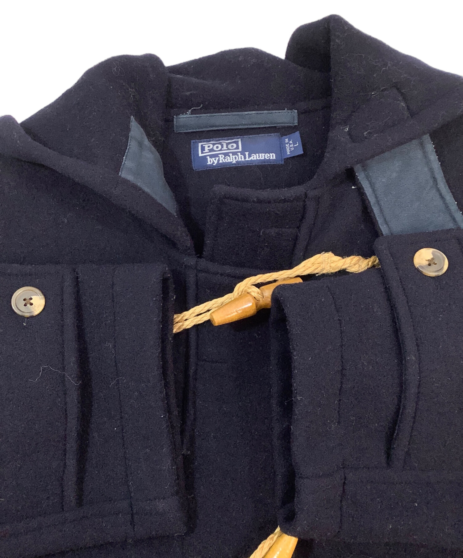 【中古】POLO RALPH LAUREN ダッフルコート/ウール/ネイビー 中古・古着通販】RALPH LAUREN (ラルフローレン) ダッフルコート