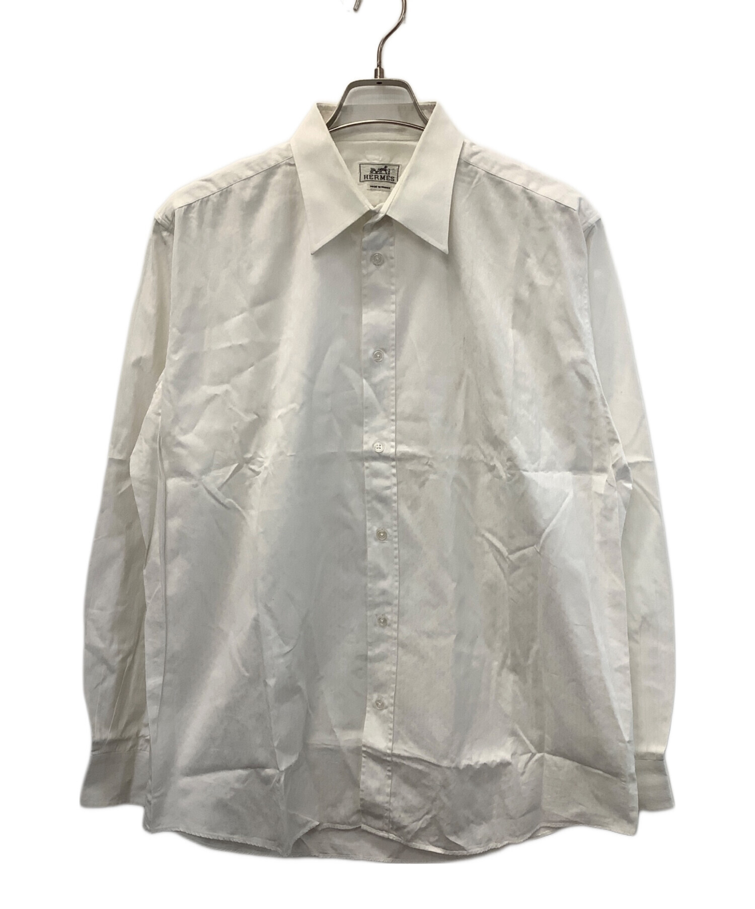 HERMES ホワイト 長袖シャツ 中古・古着通販】HERMES (エルメス) 長袖シャツ ホワイト サイズ:41
