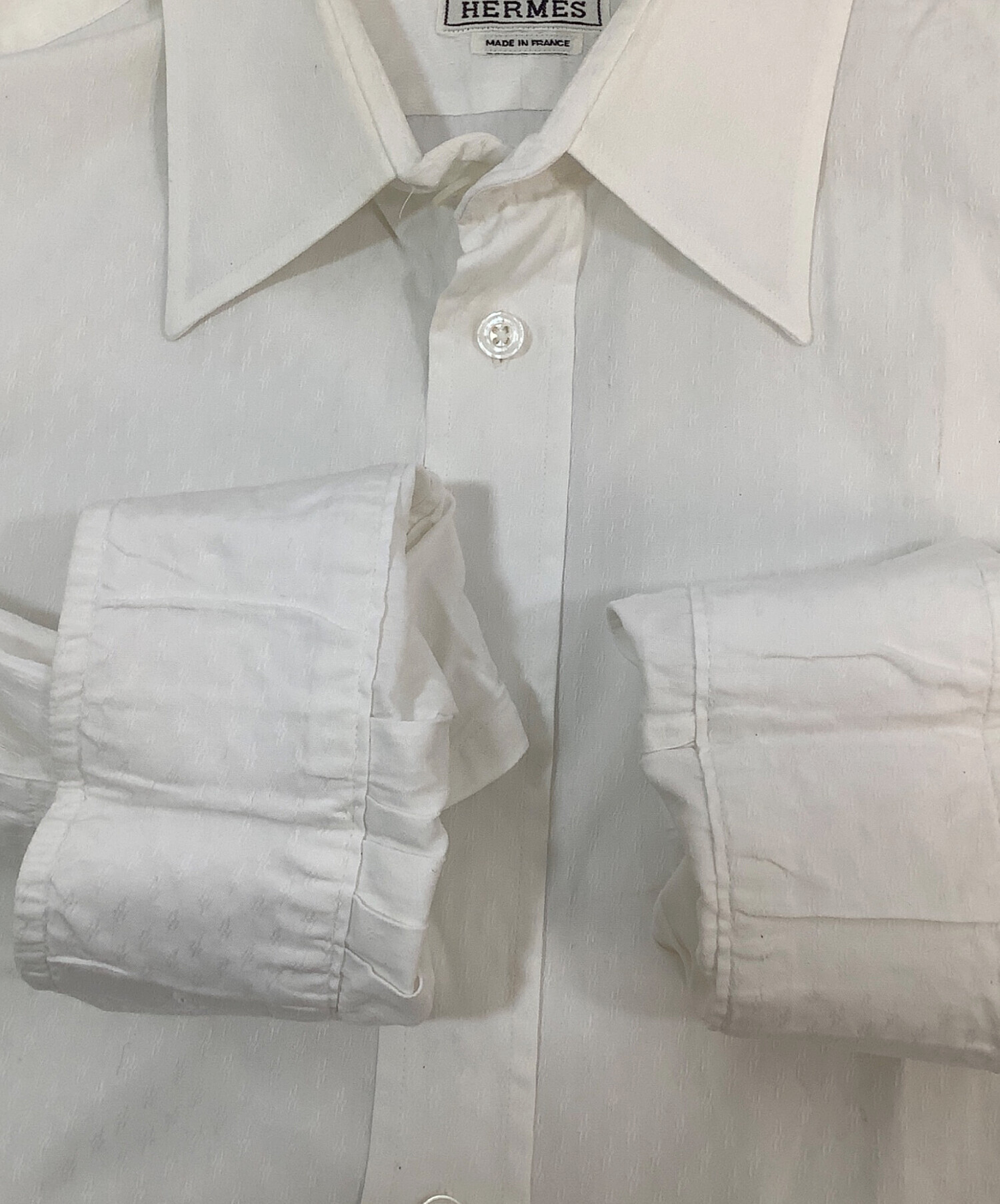 HERMES ホワイト 長袖シャツ 中古・古着通販】HERMES (エルメス) 長袖