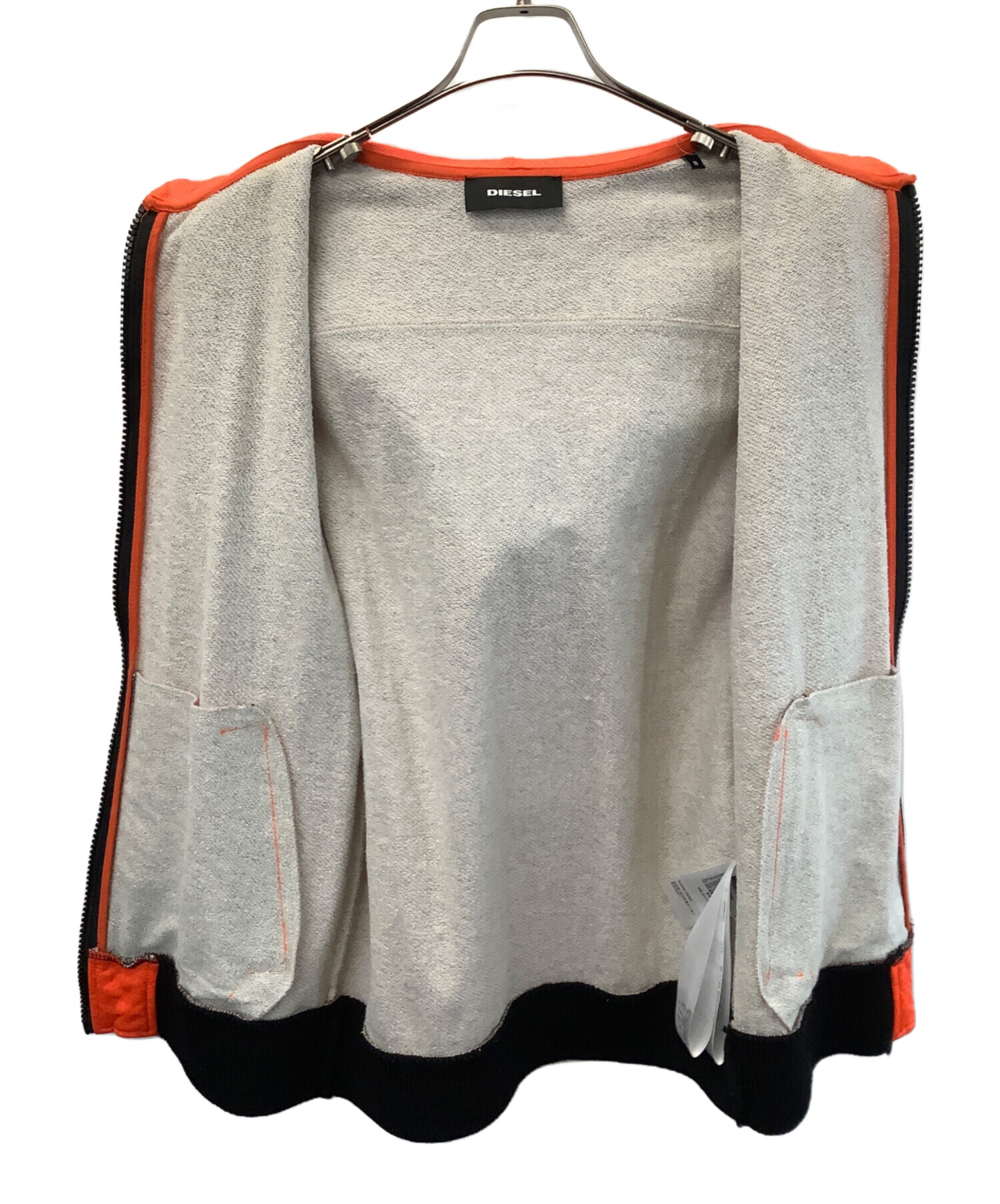 【新品・未使用】DIESEL ディーゼル 中古・古着通販】DIESEL (ディーゼル) ジップパーカー オレンジ サイズ