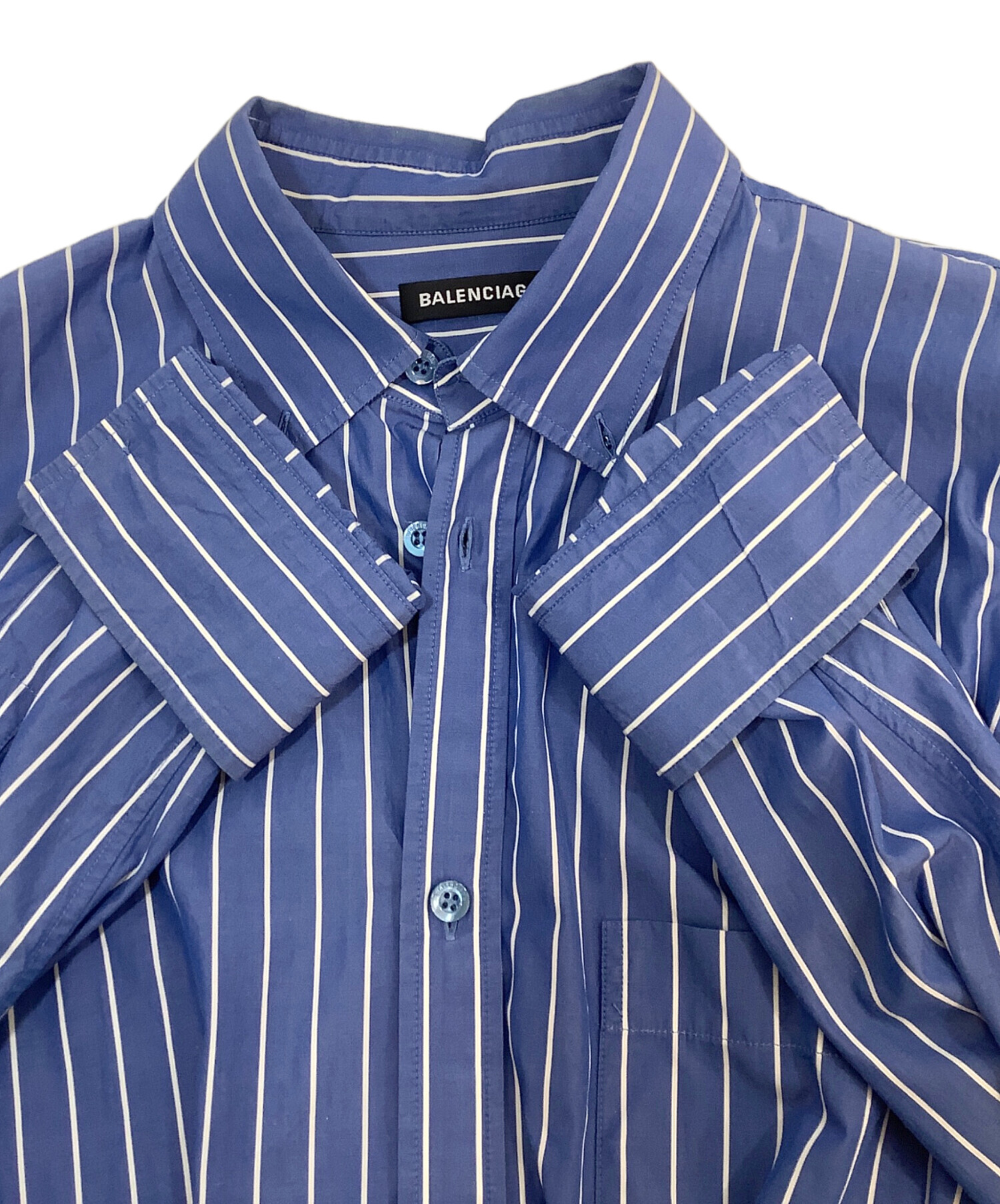 BALENCIAGA ブルーシャツ 中古・古着通販】BALENCIAGA (バレンシアガ) ボタンダウンシャツ