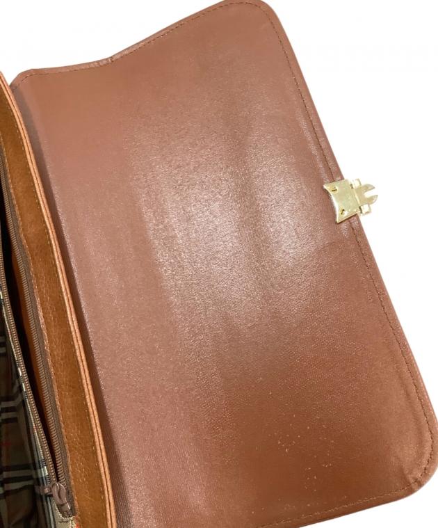 再値下げ★バーバリーズ Burberrys ブラウン レザー バンドッグ筒型 中古・古着通販】Burberry's (バーバリーズ) ハンドバッグ ブラウン