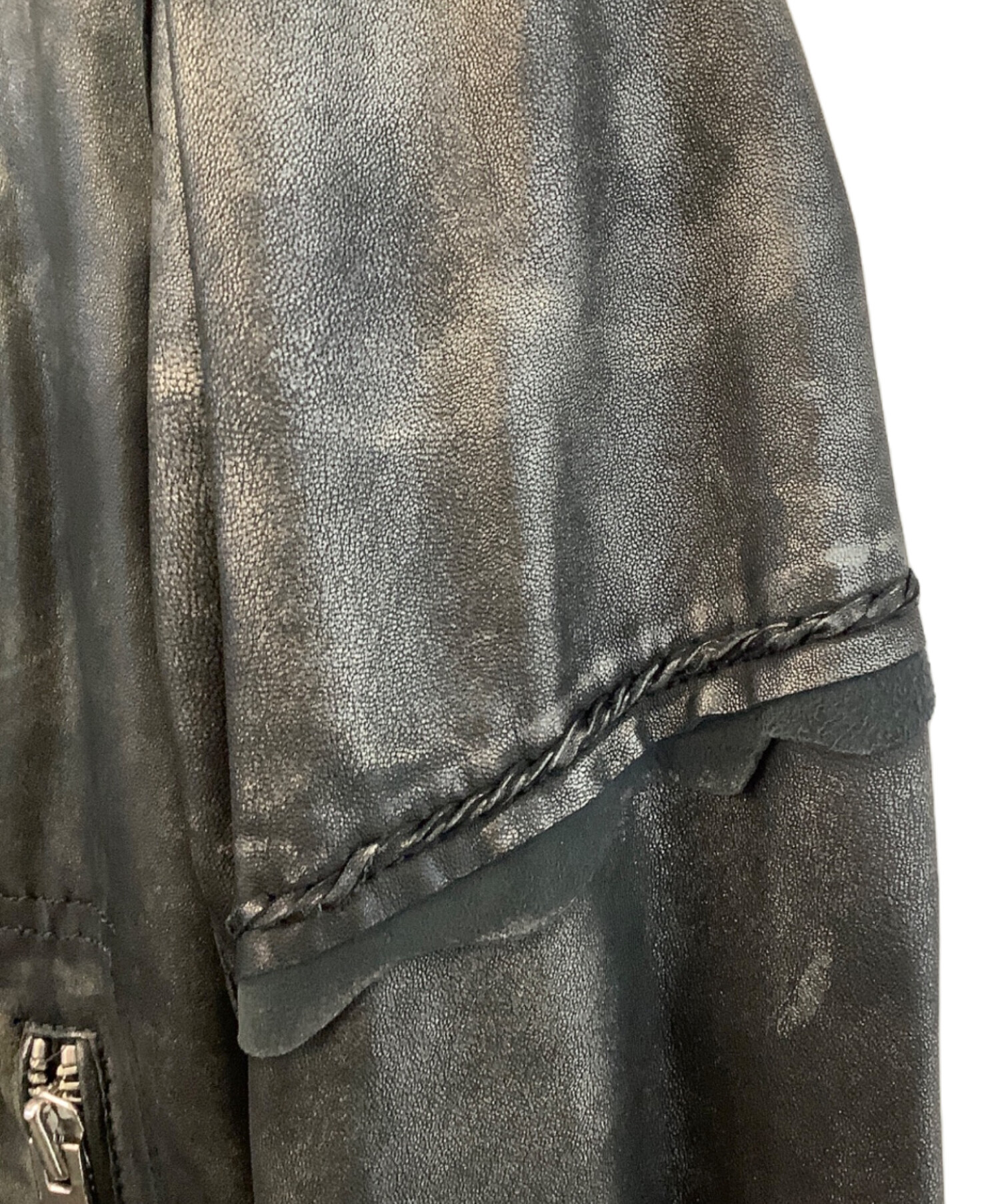 中古・古着通販】DIESEL (ディーゼル) ライダースジャケット シルバー