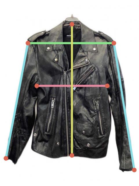 中古・古着通販】DIESEL (ディーゼル) ライダースジャケット シルバー