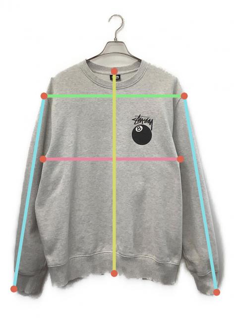 中古・古着通販】stussy (ステューシー) 裏起毛スウェット グレー