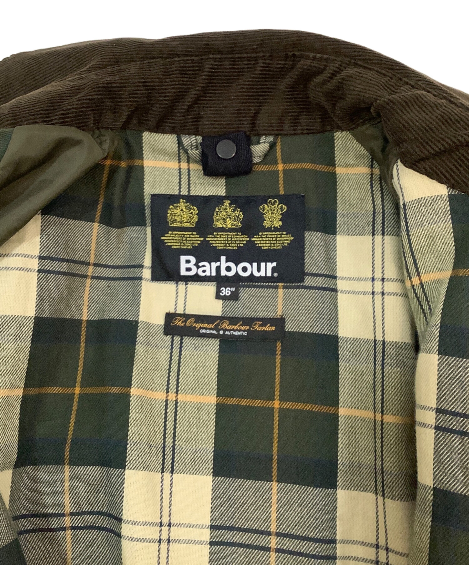 中古・古着通販】Barbour (バブアー) ジャケット オリーブ サイズ:36