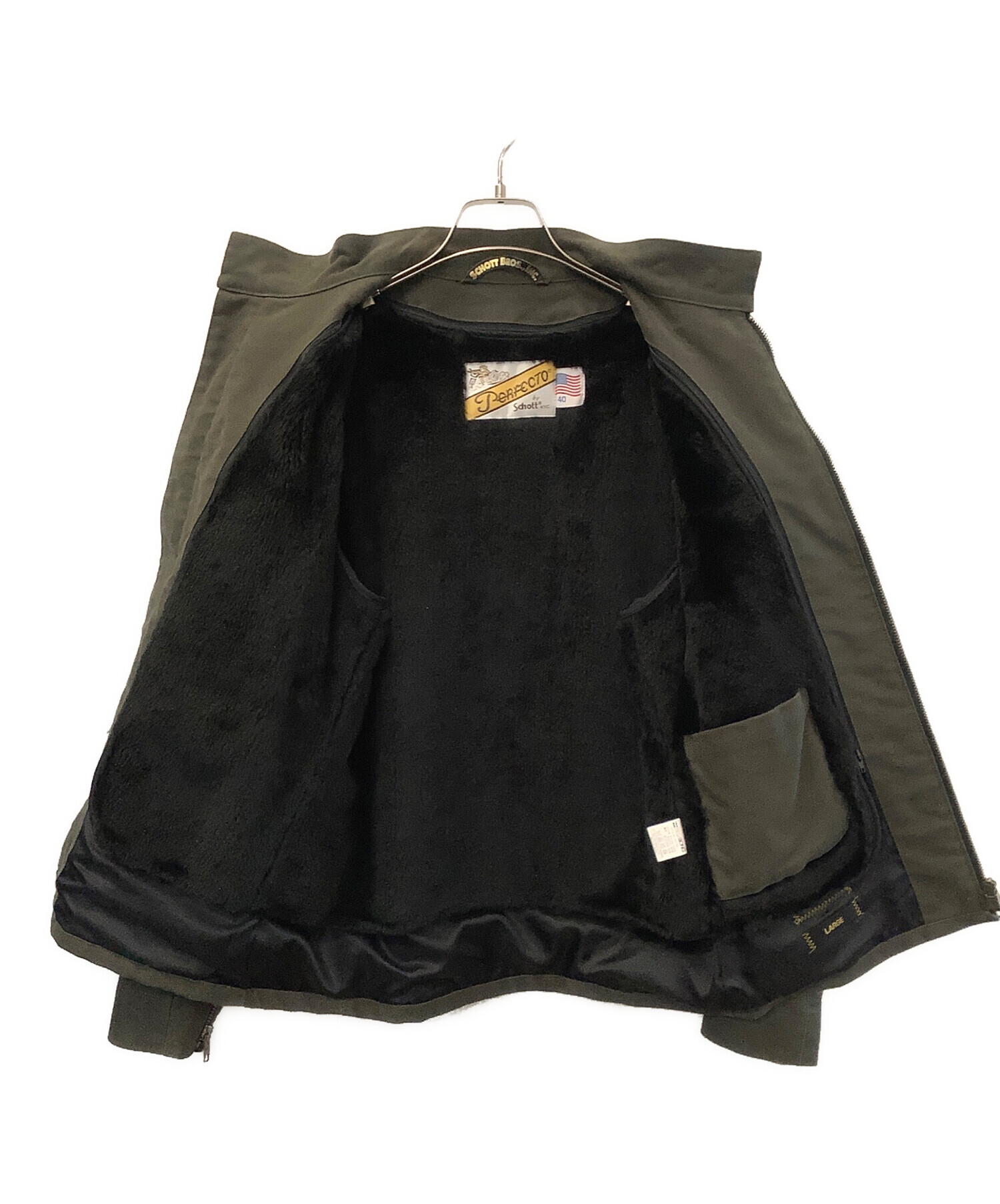 Schott　BILLABONGライダースジャケット 中古・古着通販】Schott (ショット) Billabong (ビラボン) シングル