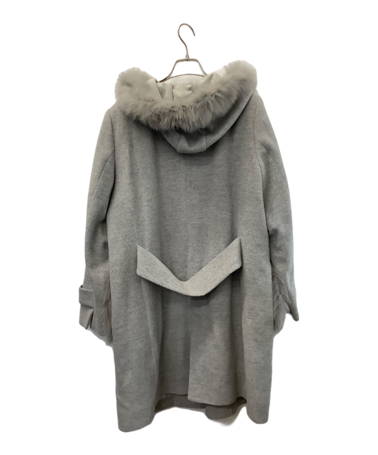 ローズティアラ　リボンウールコート　グレー　size50 中古・古着通販】Rose Tiara (ローズティアラ) ウールコート グレー