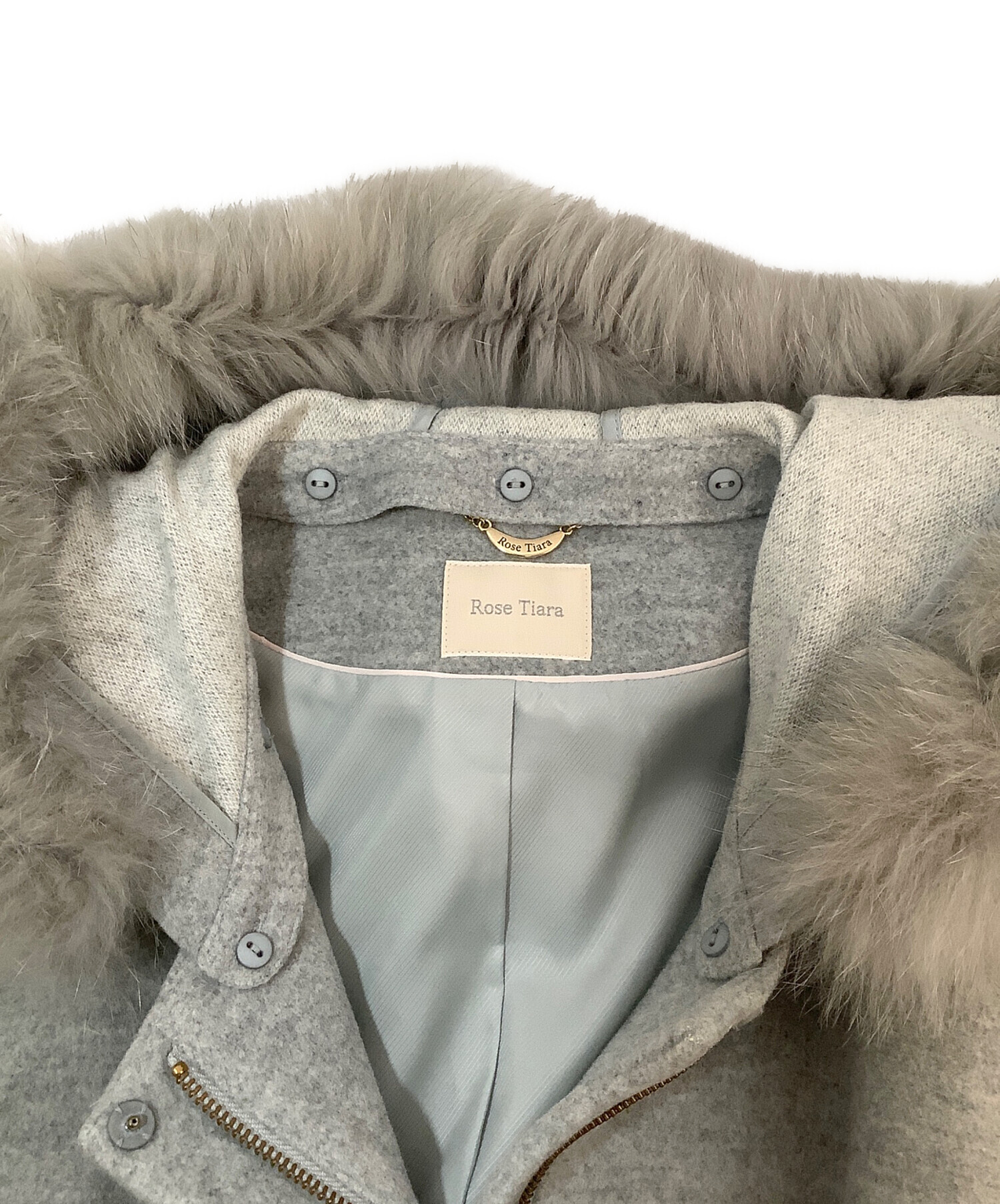 中古・古着通販】Rose Tiara (ローズティアラ) ウールコート グレー