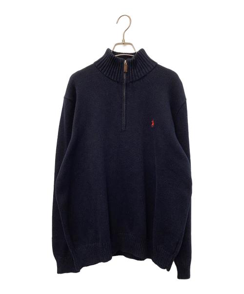 【タグ付き】POLO RALPH LAUREN ネイビー　ジップアップニット 中古・古着通販】POLO RALPH LAUREN (ポロ・ラルフローレン) ジップ