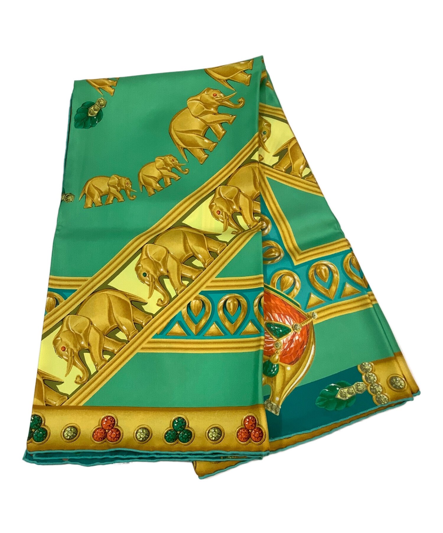 中古・古着通販】Cartier (カルティエ) スカーフ グリーン｜ブランド