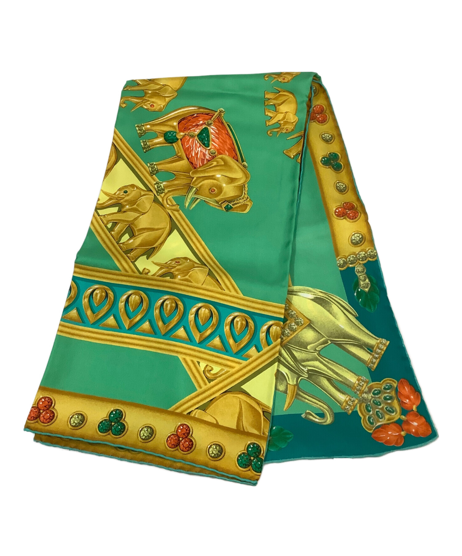 中古・古着通販】Cartier (カルティエ) スカーフ グリーン｜ブランド