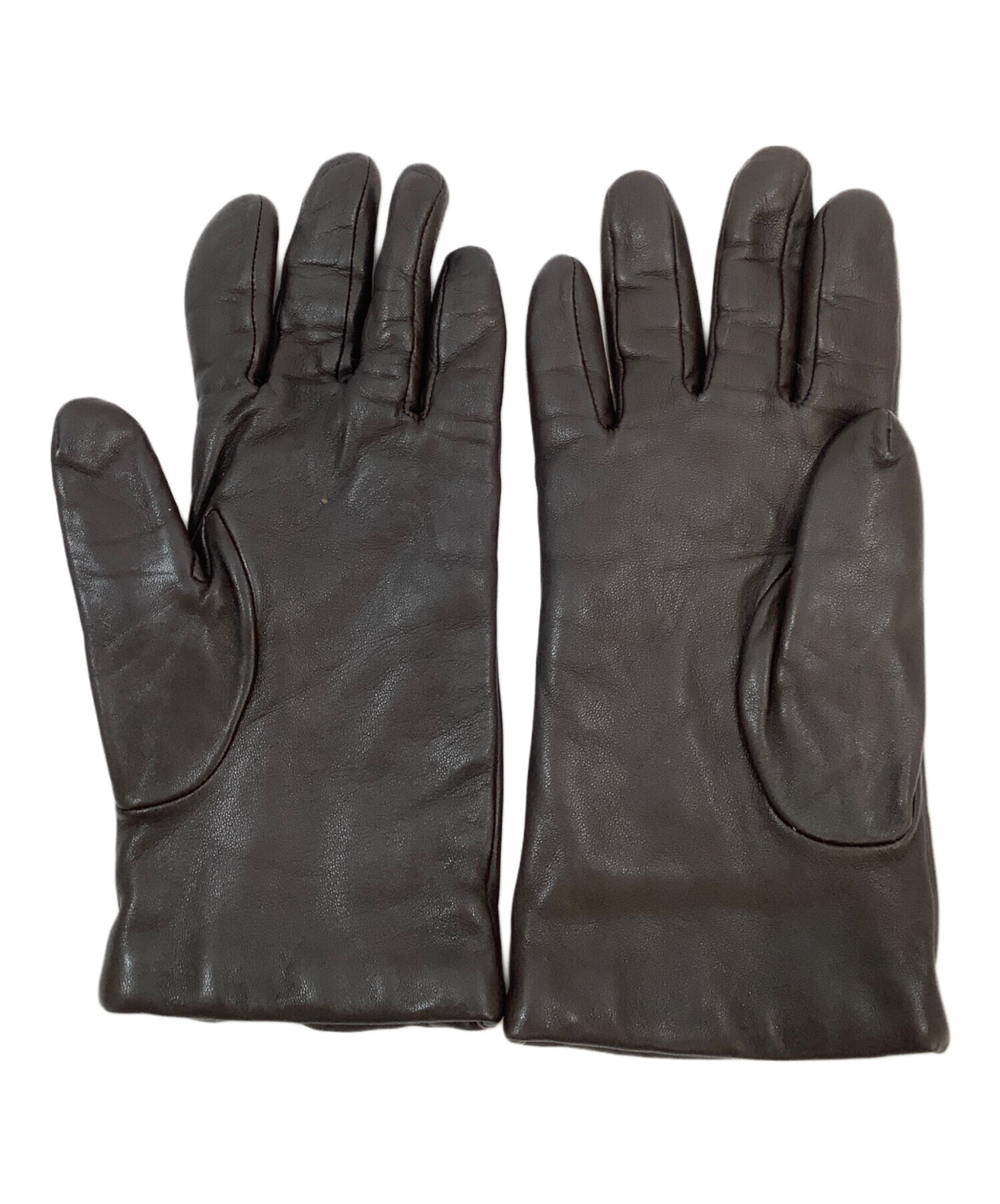 COACHコーチ　レザー手袋　レディース　ブラウン　サイズ71/2 未使用品 中古・古着通販】COACH (コーチ) レザーグローブ ブラウン サイズ:SIZE