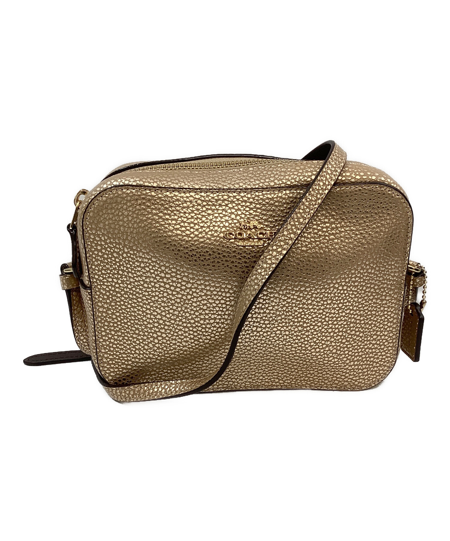 中古・古着通販】COACH (コーチ) ショルダーバッグ ゴールド｜ブランド