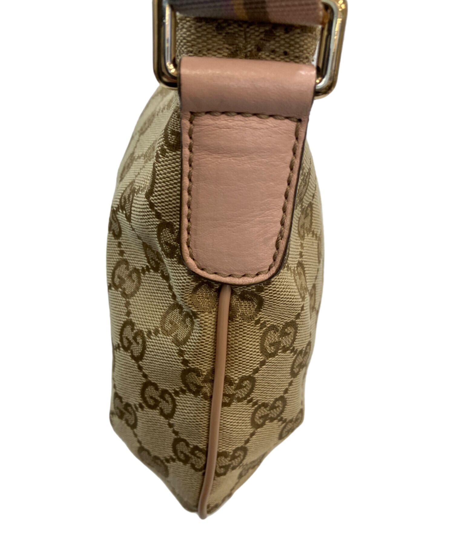 中古・古着通販】GUCCI (グッチ) ショルダーバッグ ベージュ×ピンク