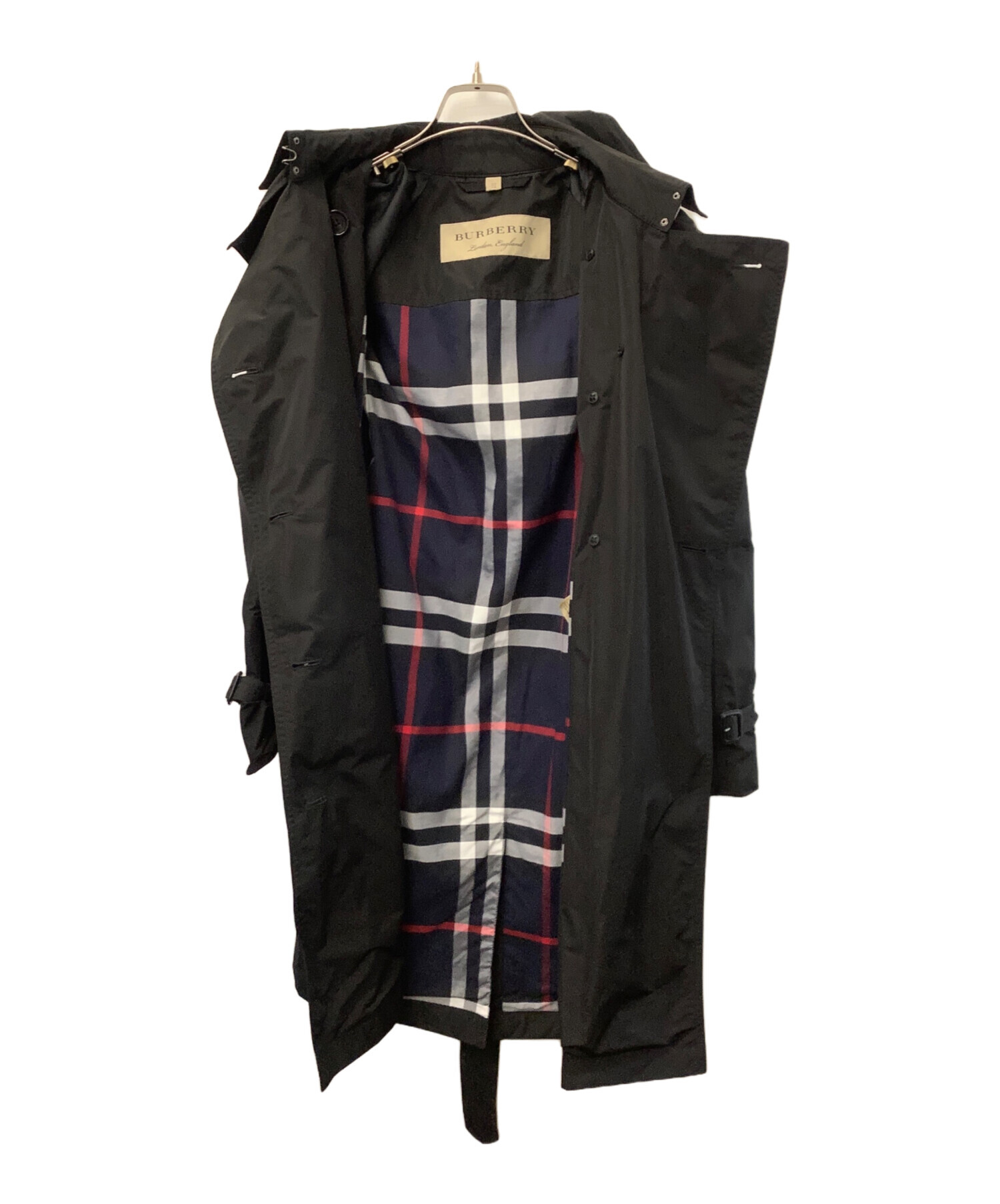 バーバリー　トレンチコート　黒　40 古着 80年代 80s バーバリーズ イングランド製 英国製 ブラック 黒