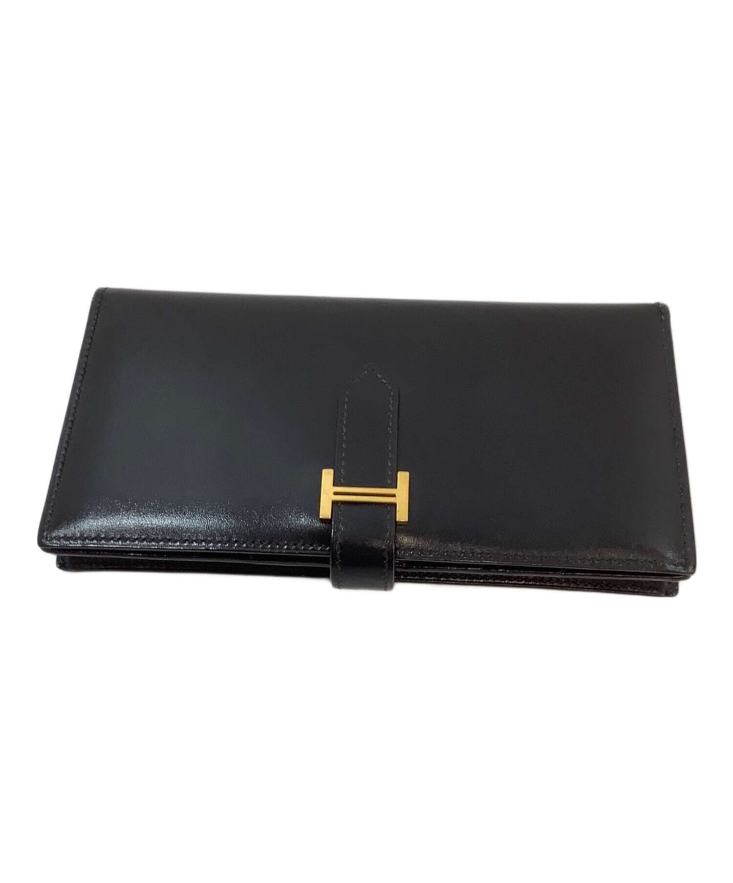 HERMES ブラック 長財布 未使用品 中古・古着通販】HERMES (エルメス) 長財布 ブラック｜ブランド・古着