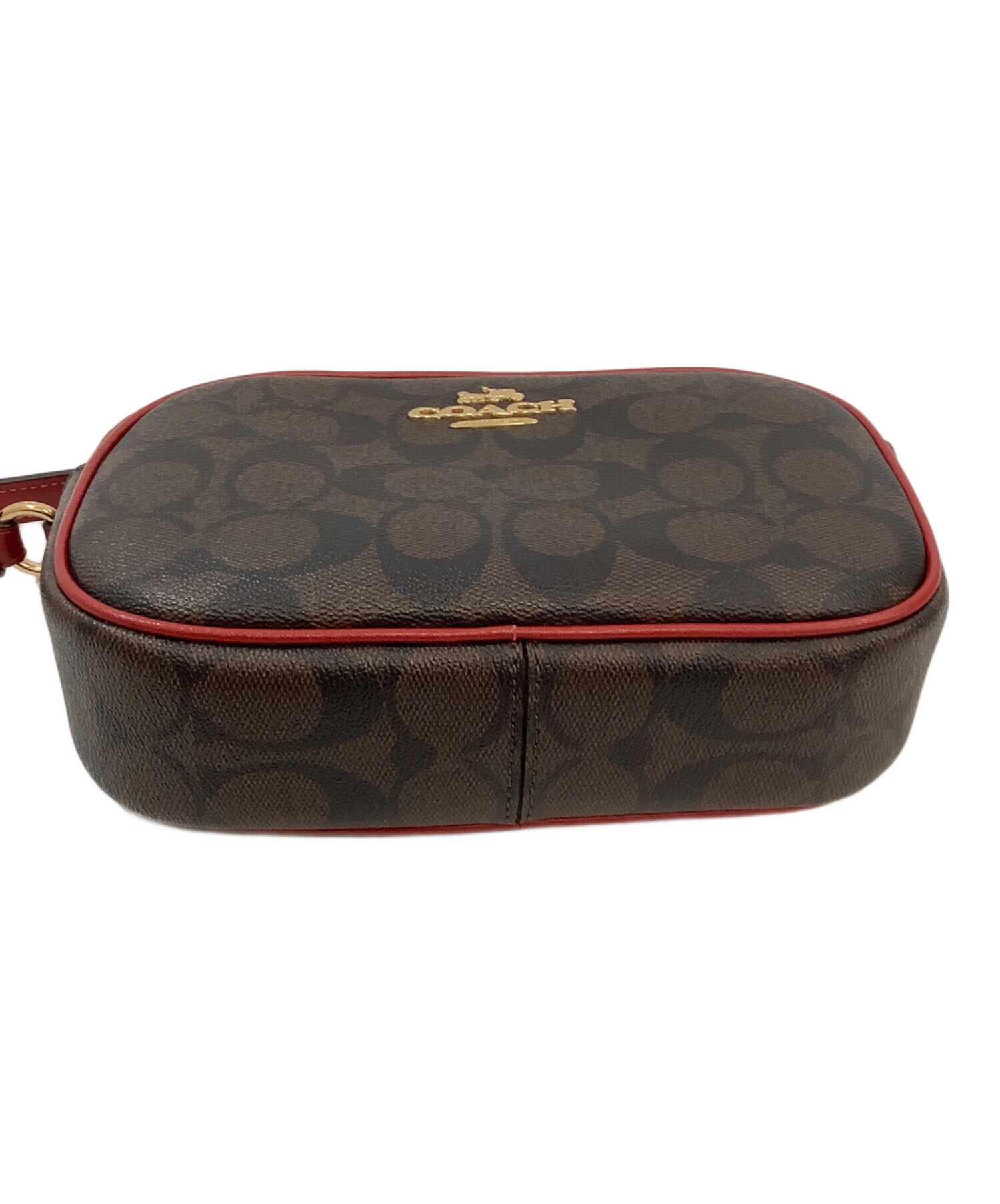 中古・古着通販】COACH (コーチ) ショルダーバッグ レッド×ブラウン