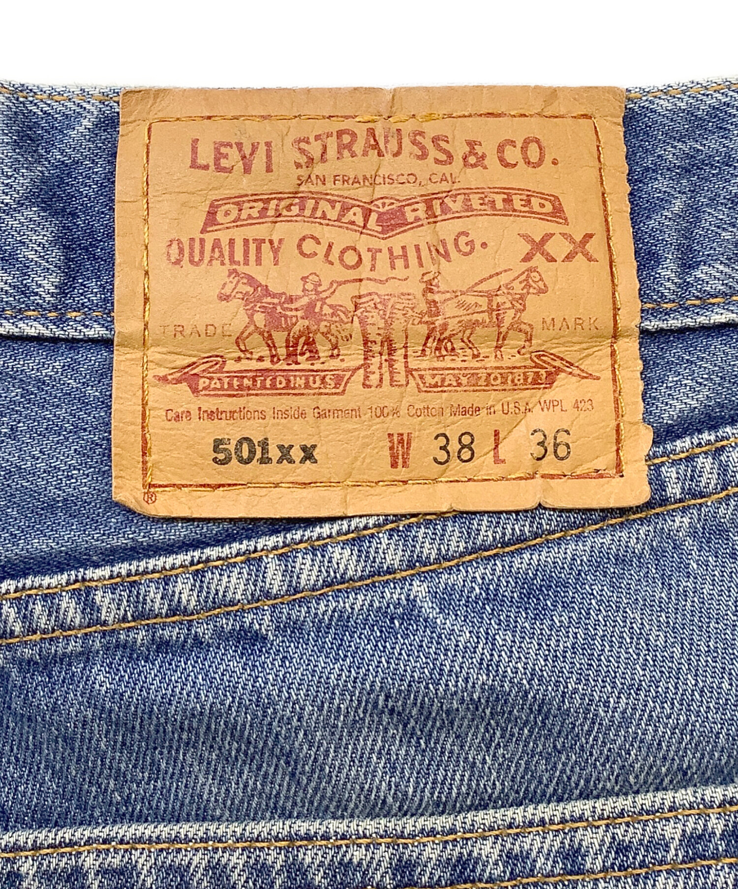 中古・古着通販】LEVI'S (リーバイス) 501xxデニムパンツ ブルー
