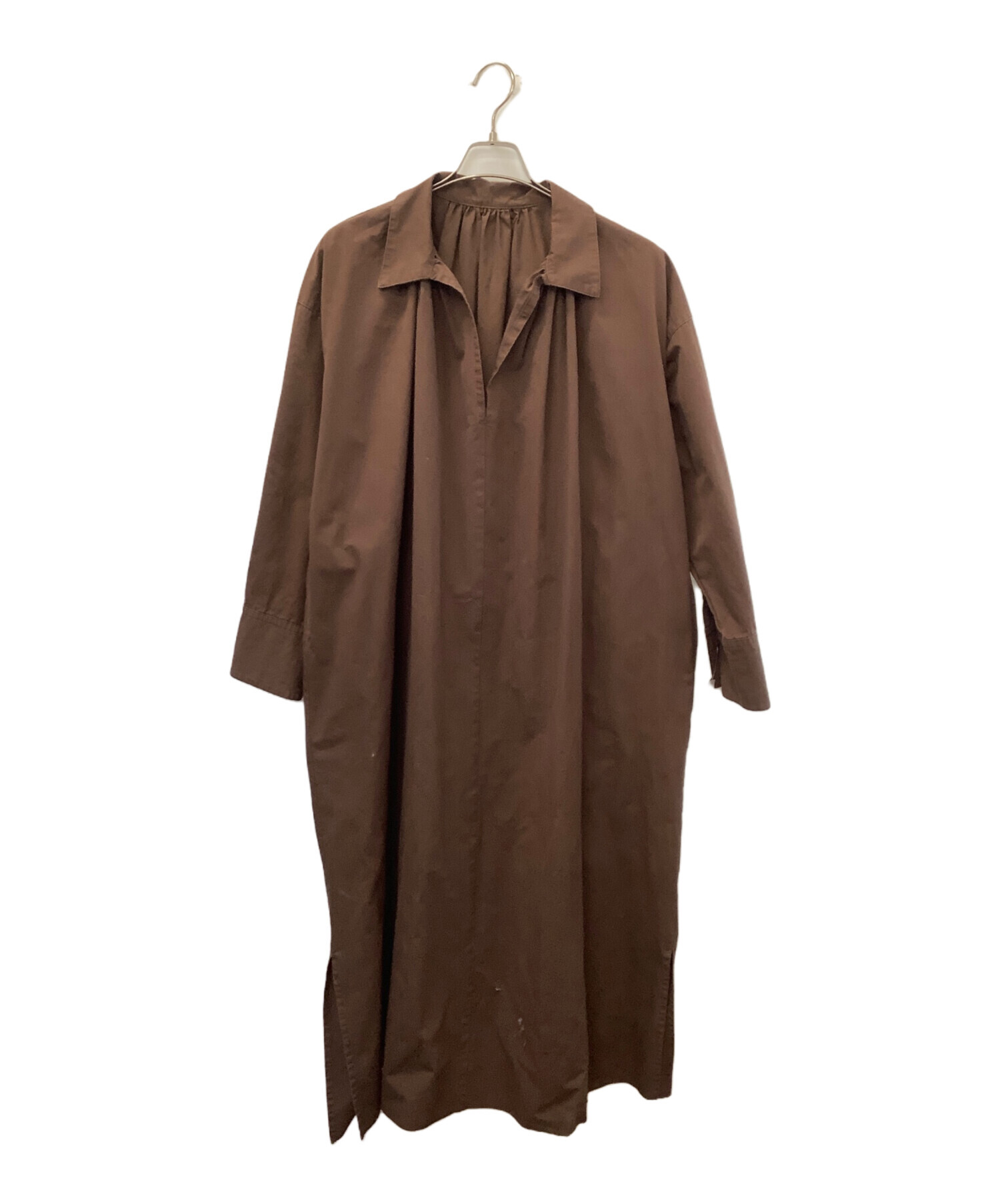 中古・古着通販】Plage (プラージュ) 長袖ワンピース ブラウン サイズ