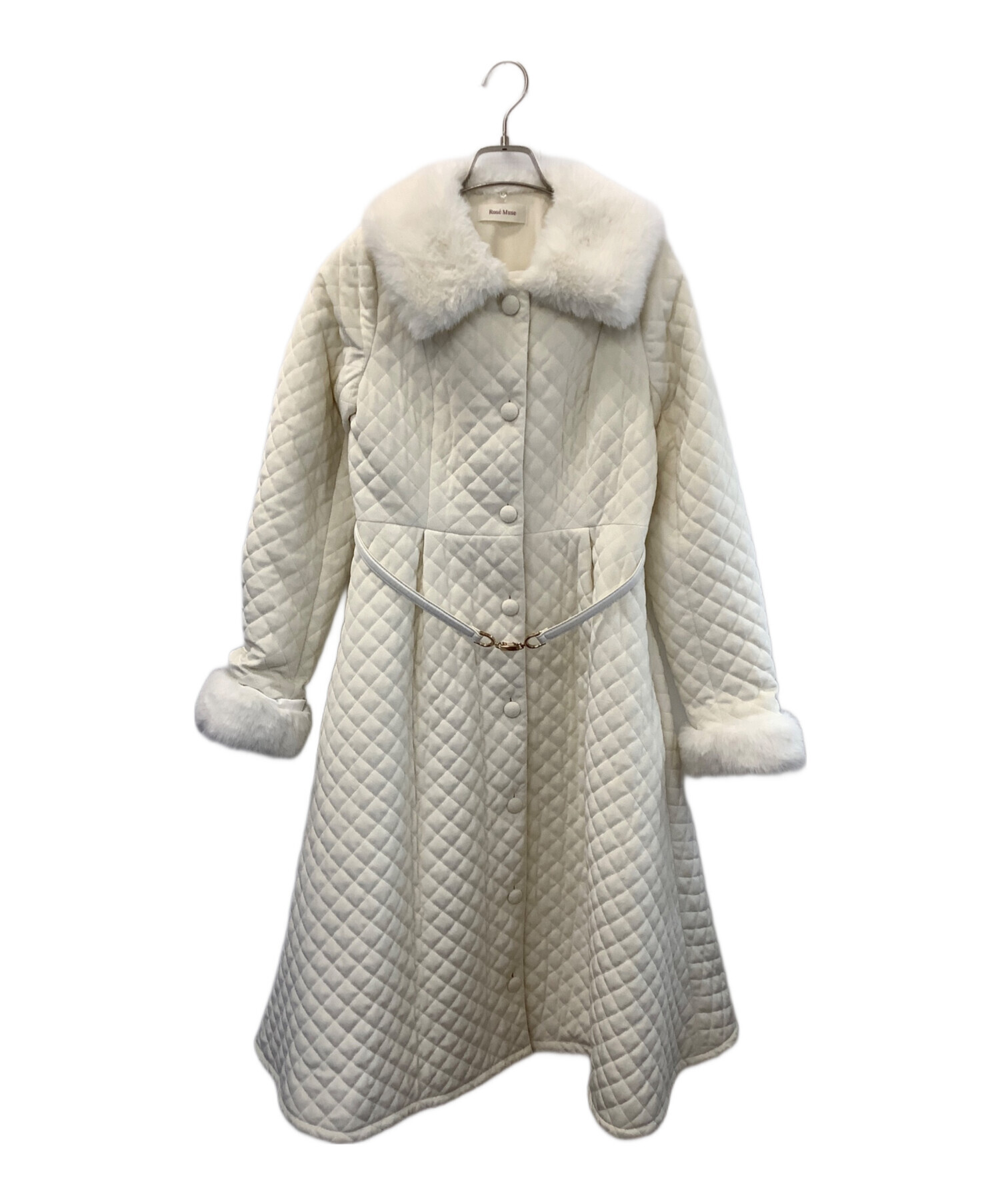 中古・古着通販】Rose Muse (ロゼミューズ) ロングコート ホワイト